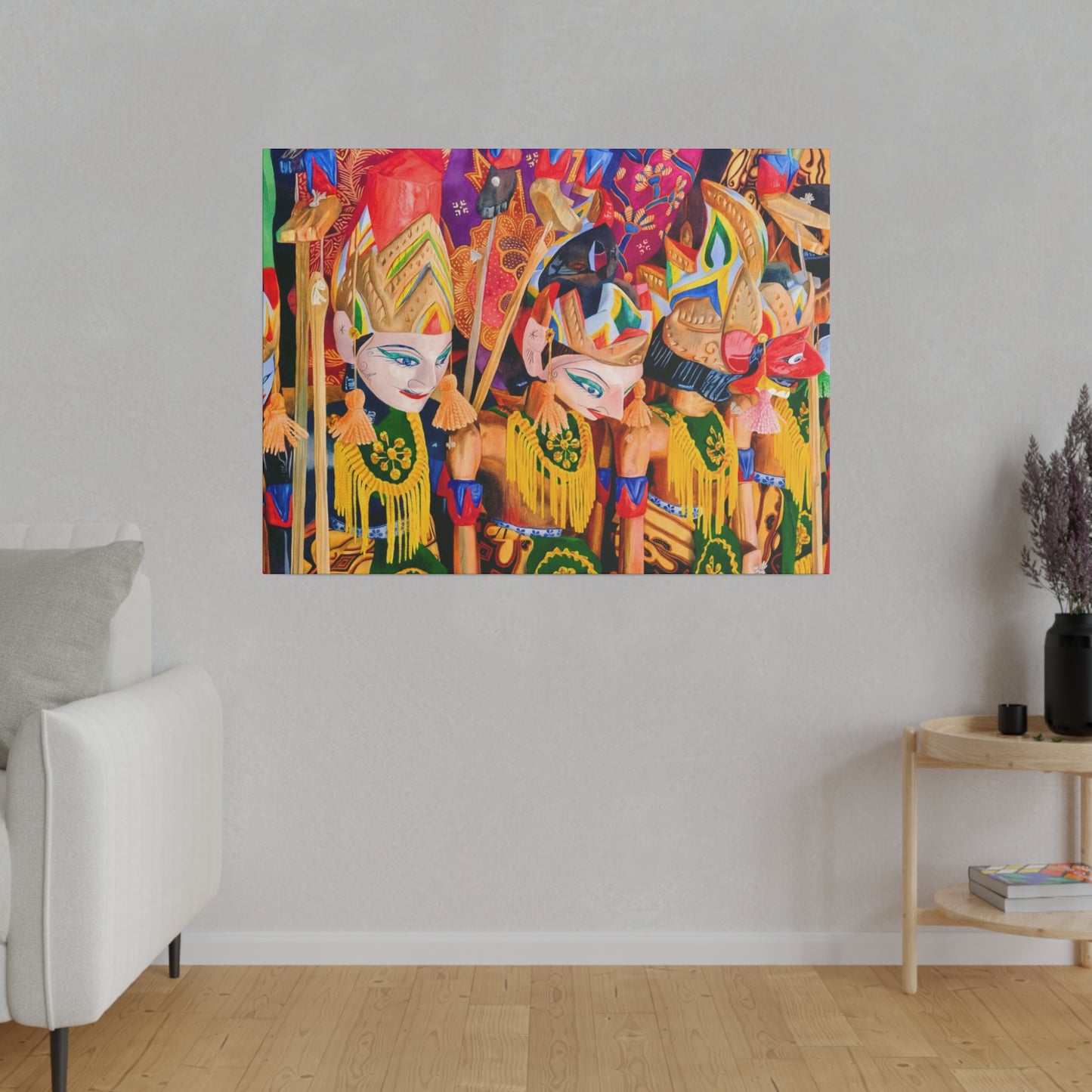 Wayang Tales: Indonesian Wall Art - Canvas