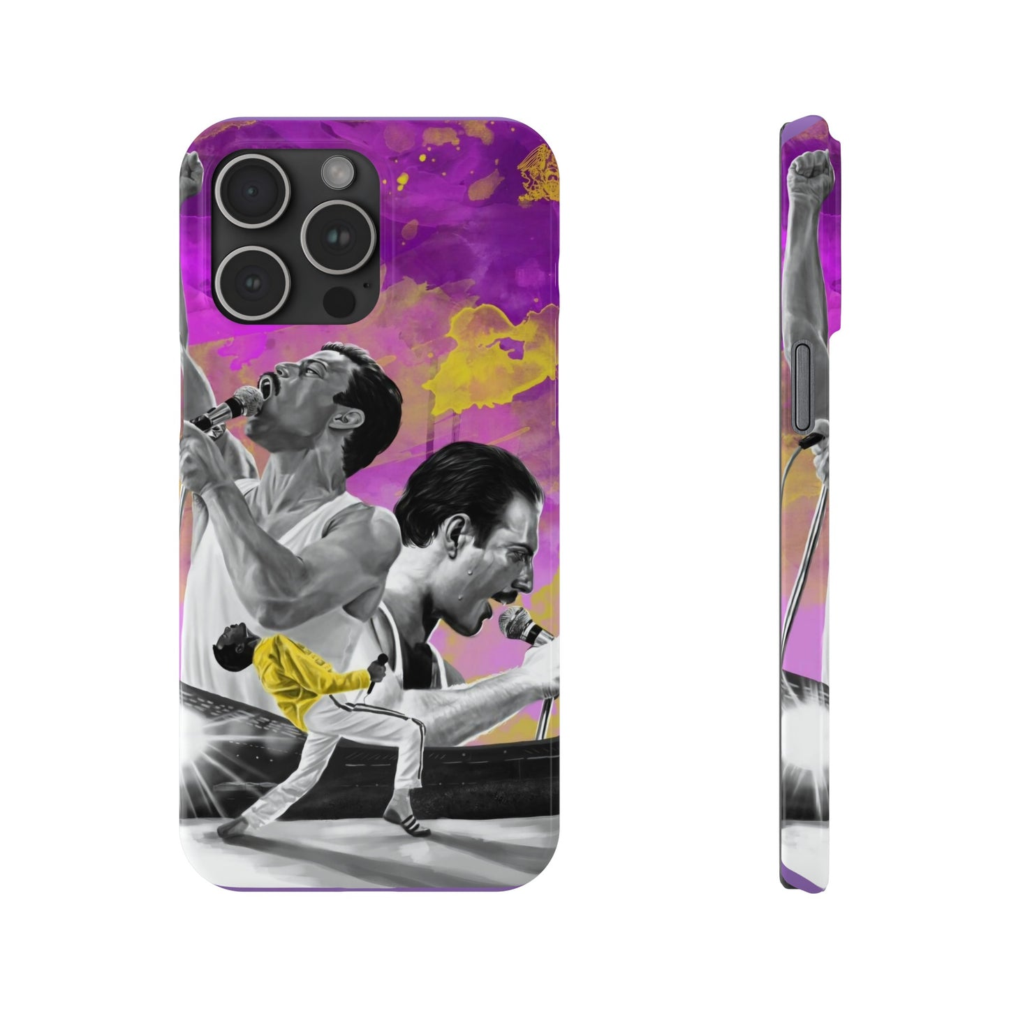 Queen Freddie Mercury on Live Aid  IPhone 15, 14, 13, 12 Cases