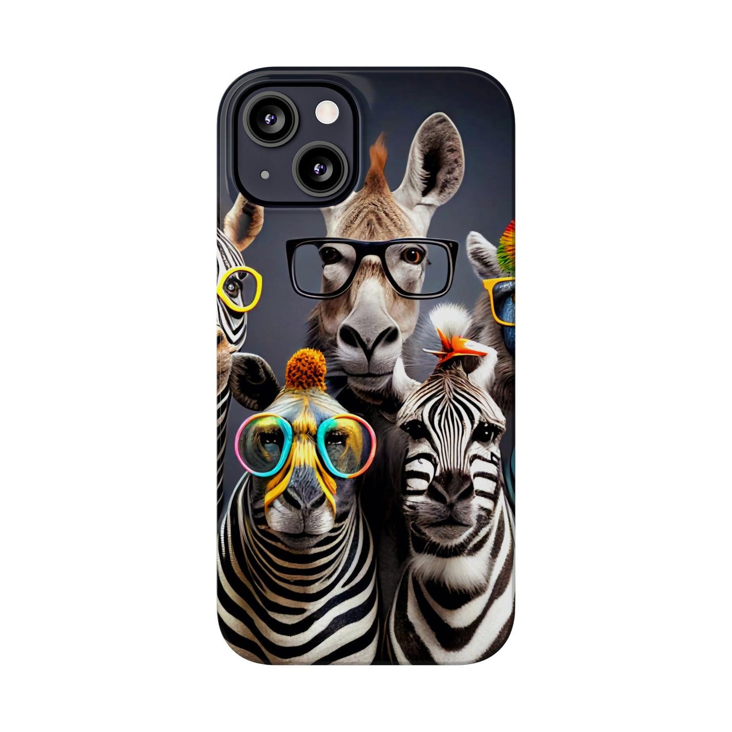 Funny Cool Zebras" iPhone 15, 14, 13, 12 Cases