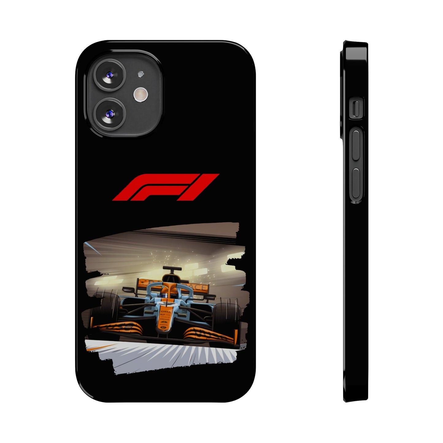 F1 McClaren Orange Car Iphone 15, 14, 13, 12, 11 Cases