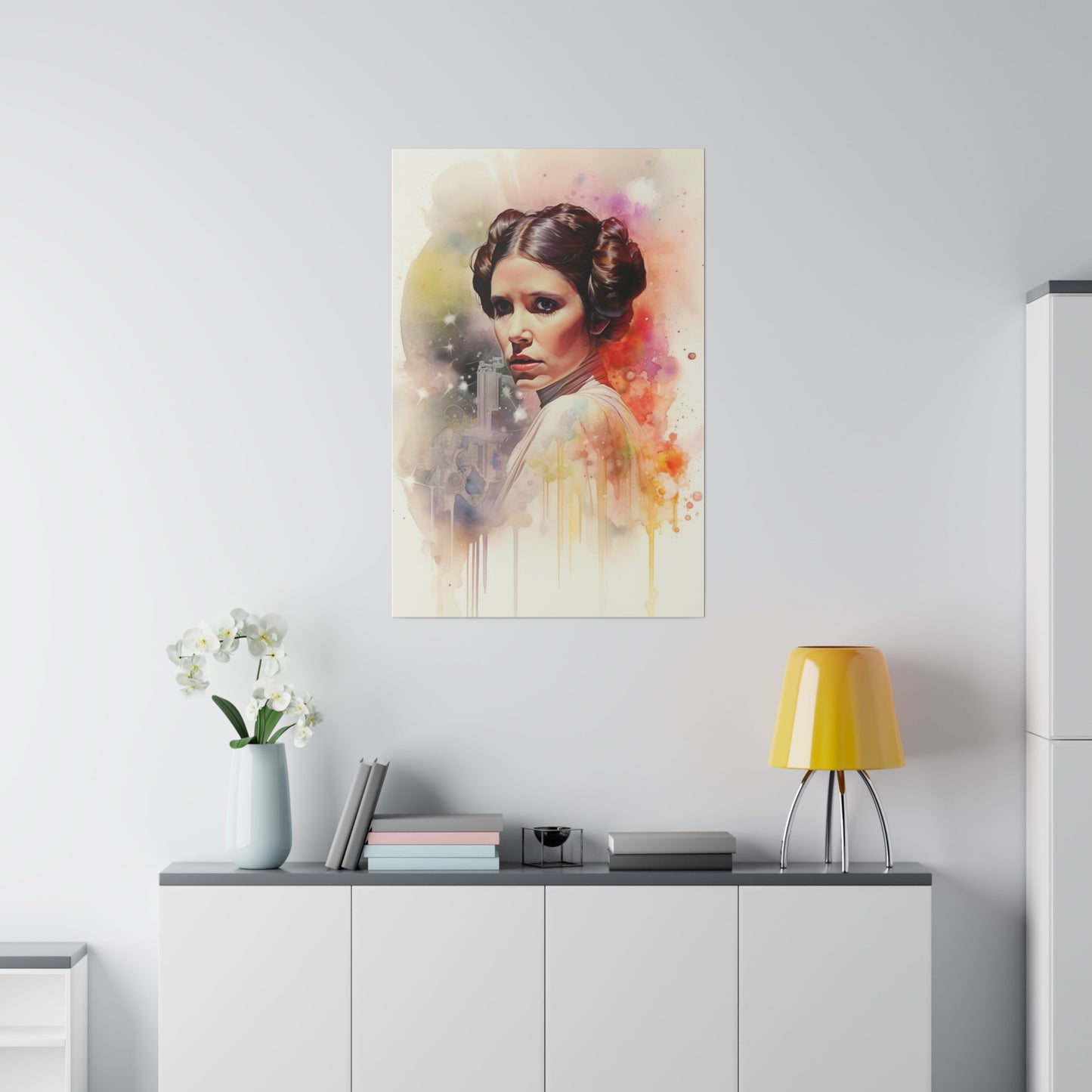 Star Wars Princess Leia Watercolor Canvas: Rebel Spirit