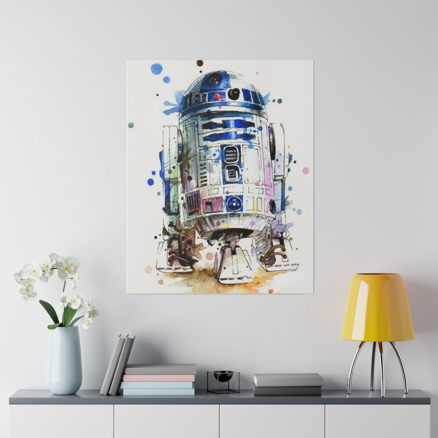 Star Wars R2-D2 Watercolor Art Canvas: Droid Delight