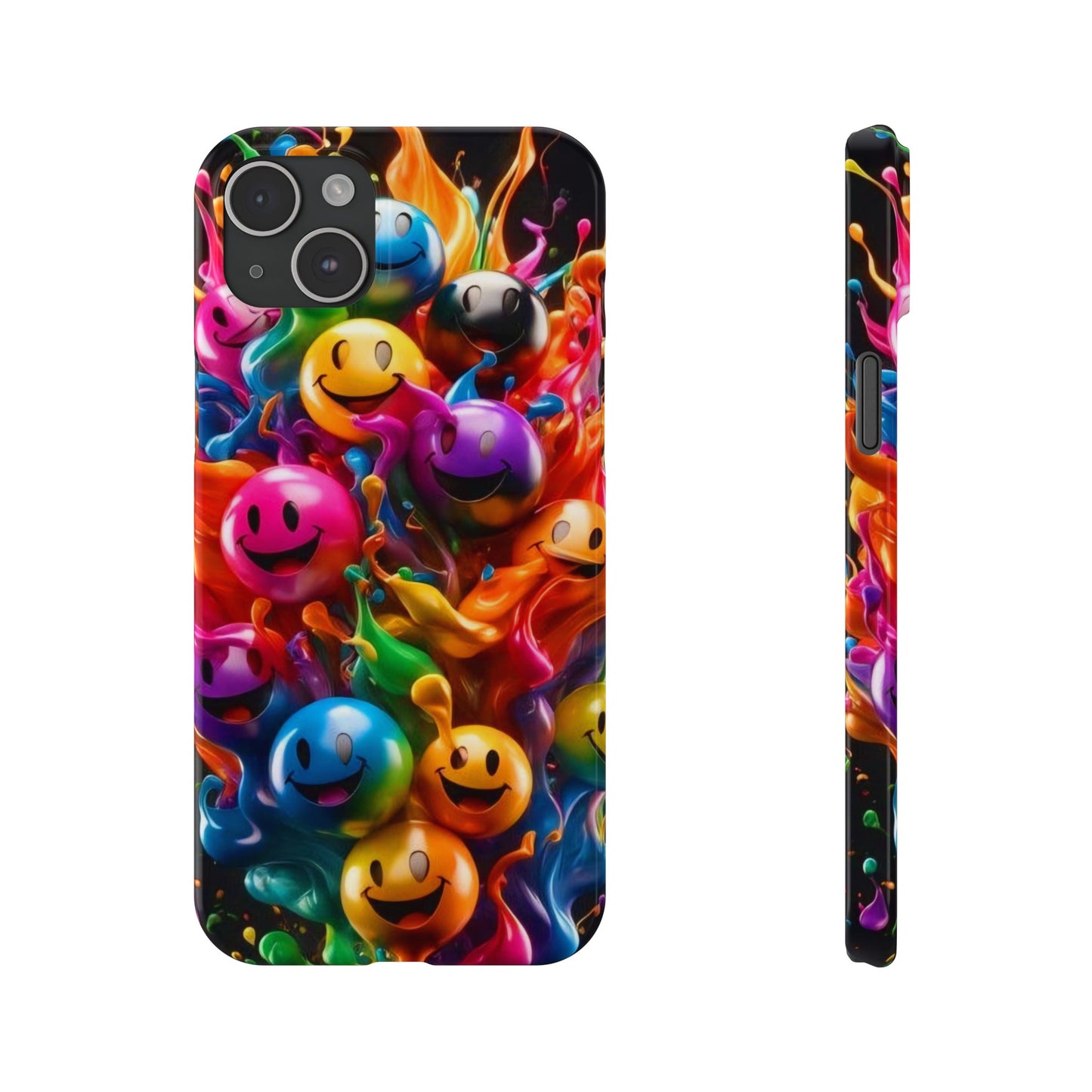 Colorful Emoji" iPhone Cases for iPhone Models 15, 14, 13, 12