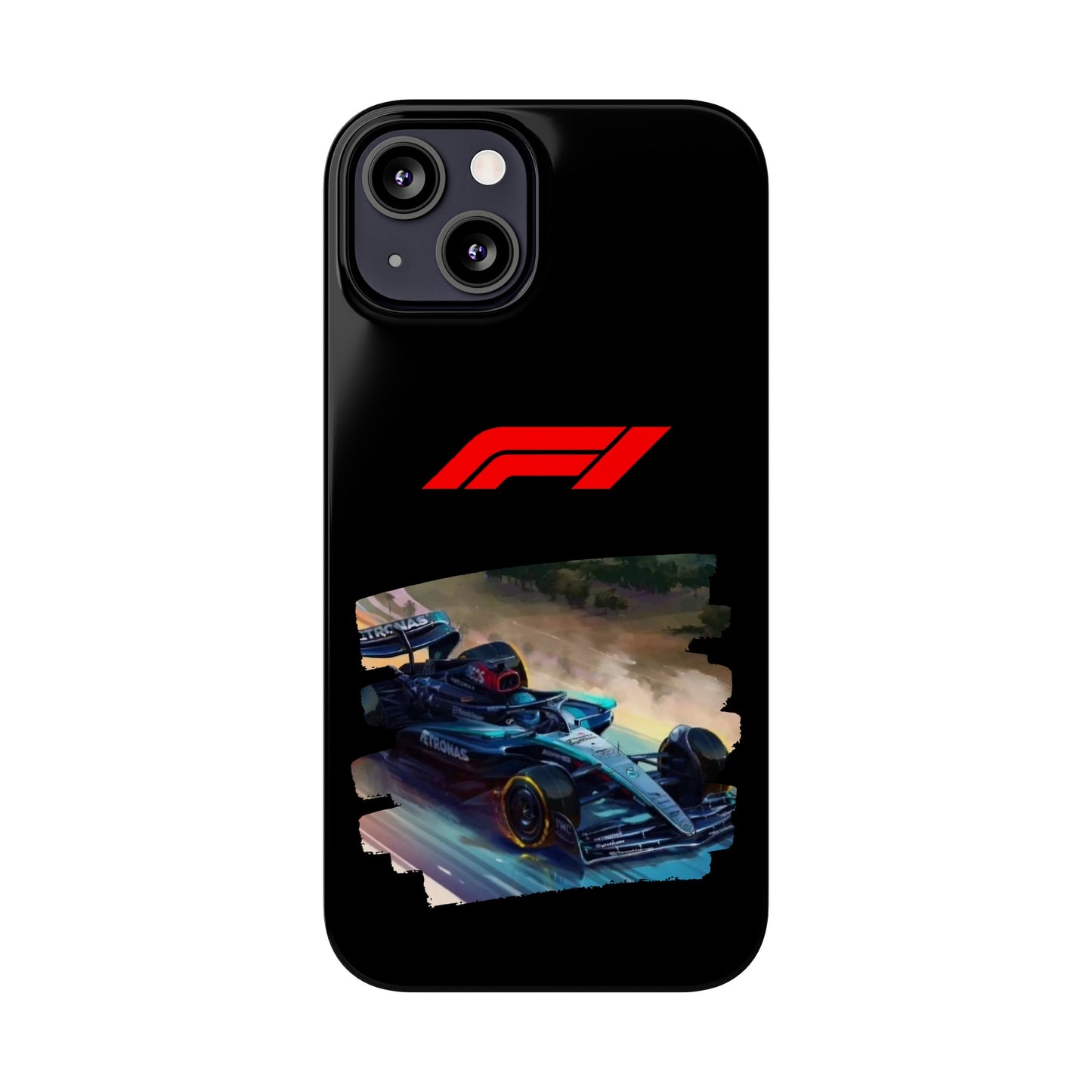 F1 Mercedes Racecar Iphone 15, 14, 13, 12, 11 Cases