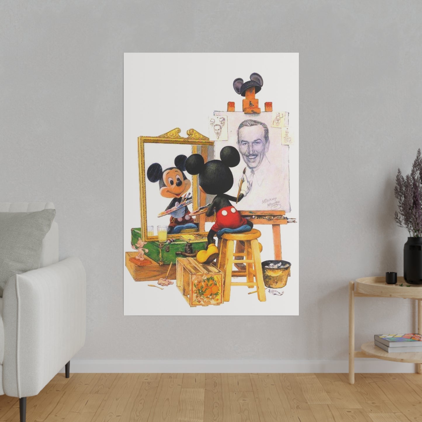 Drawing Inspiration: Mickey Mouse and Walt Disney Canvas