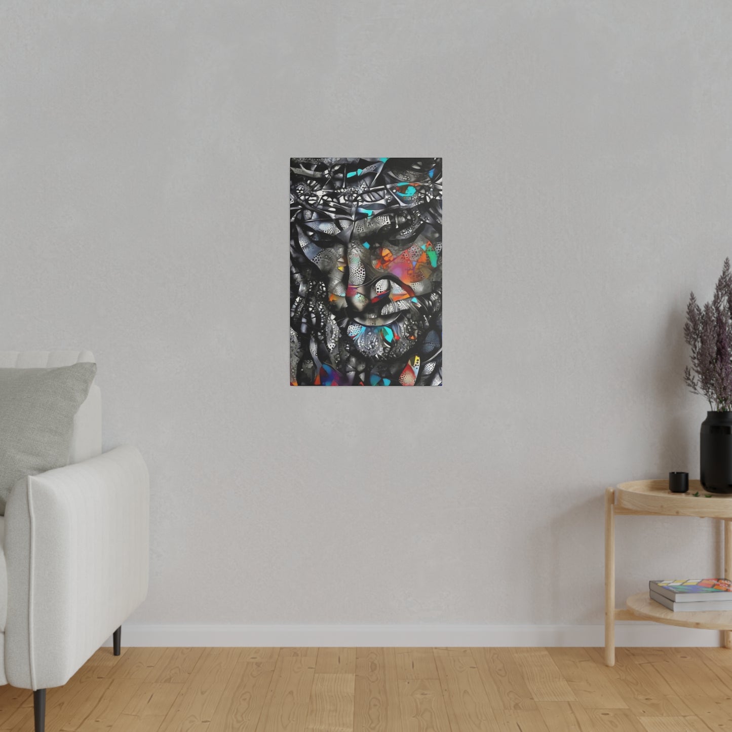 Jesus with Thorn Crown: Sacred Wall Art - Canvas