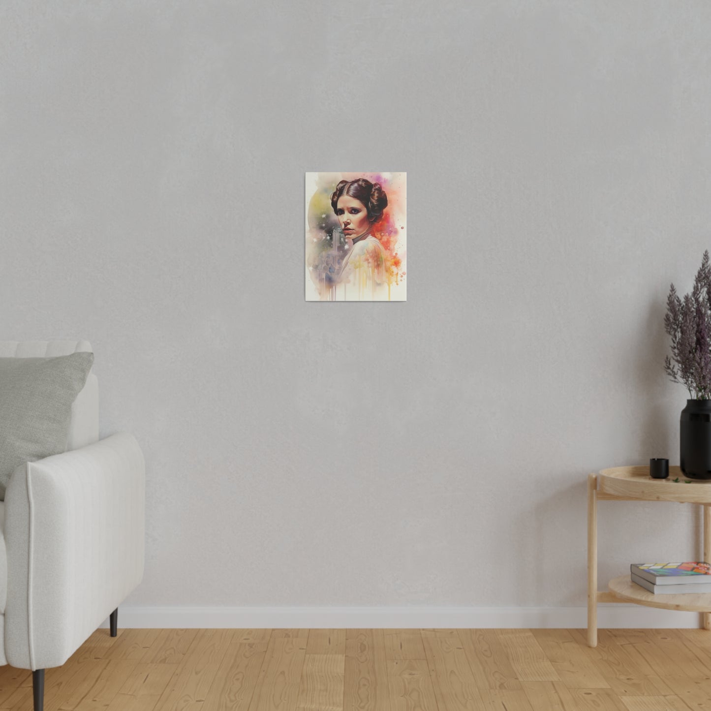 Star Wars Princess Leia Watercolor Canvas: Rebel Spirit
