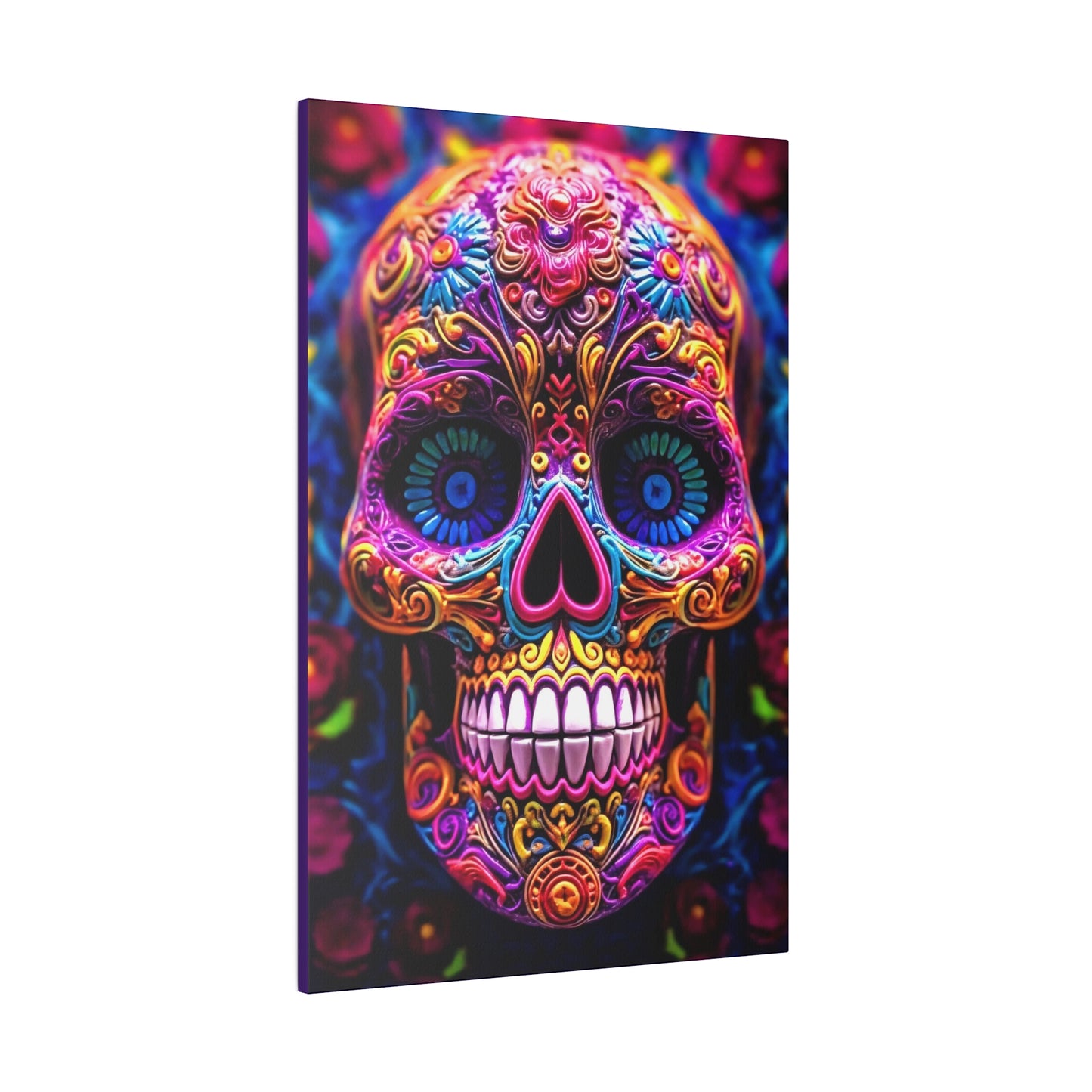 Colorful Skullhead: Mexican Style Canvas