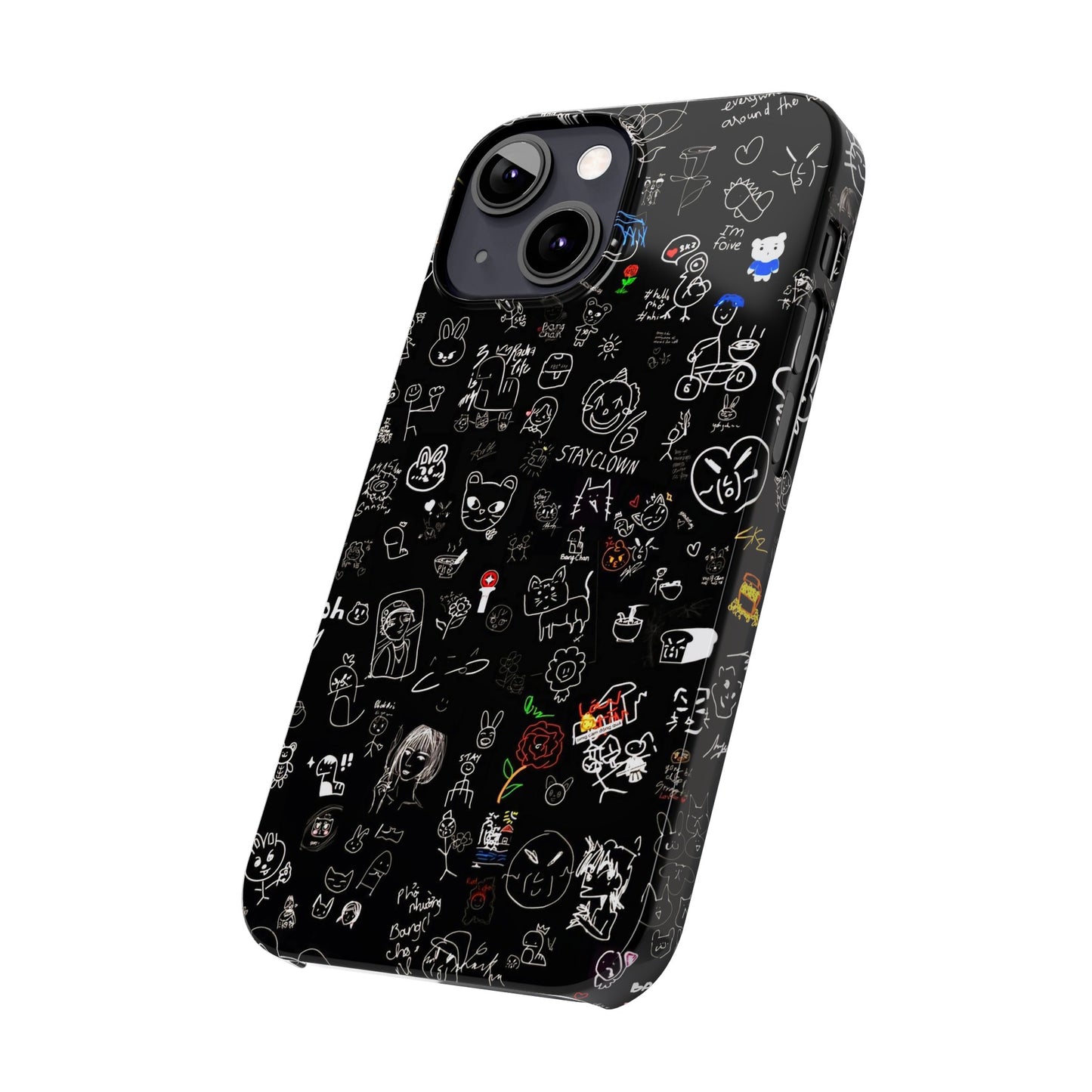 Kids Drawings Style Iphone 15, 14, 13, 12 Cases