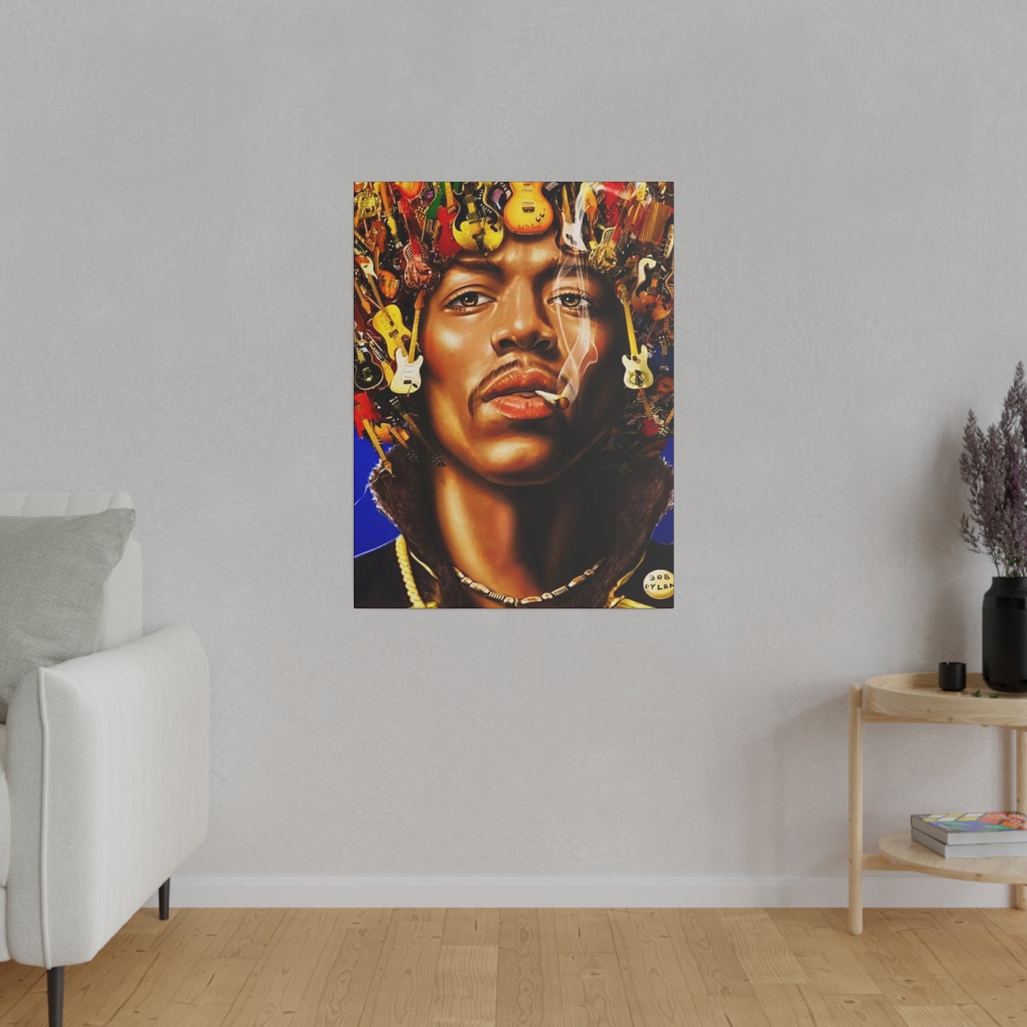 Jimi Hendrix Guitar King - Canvas