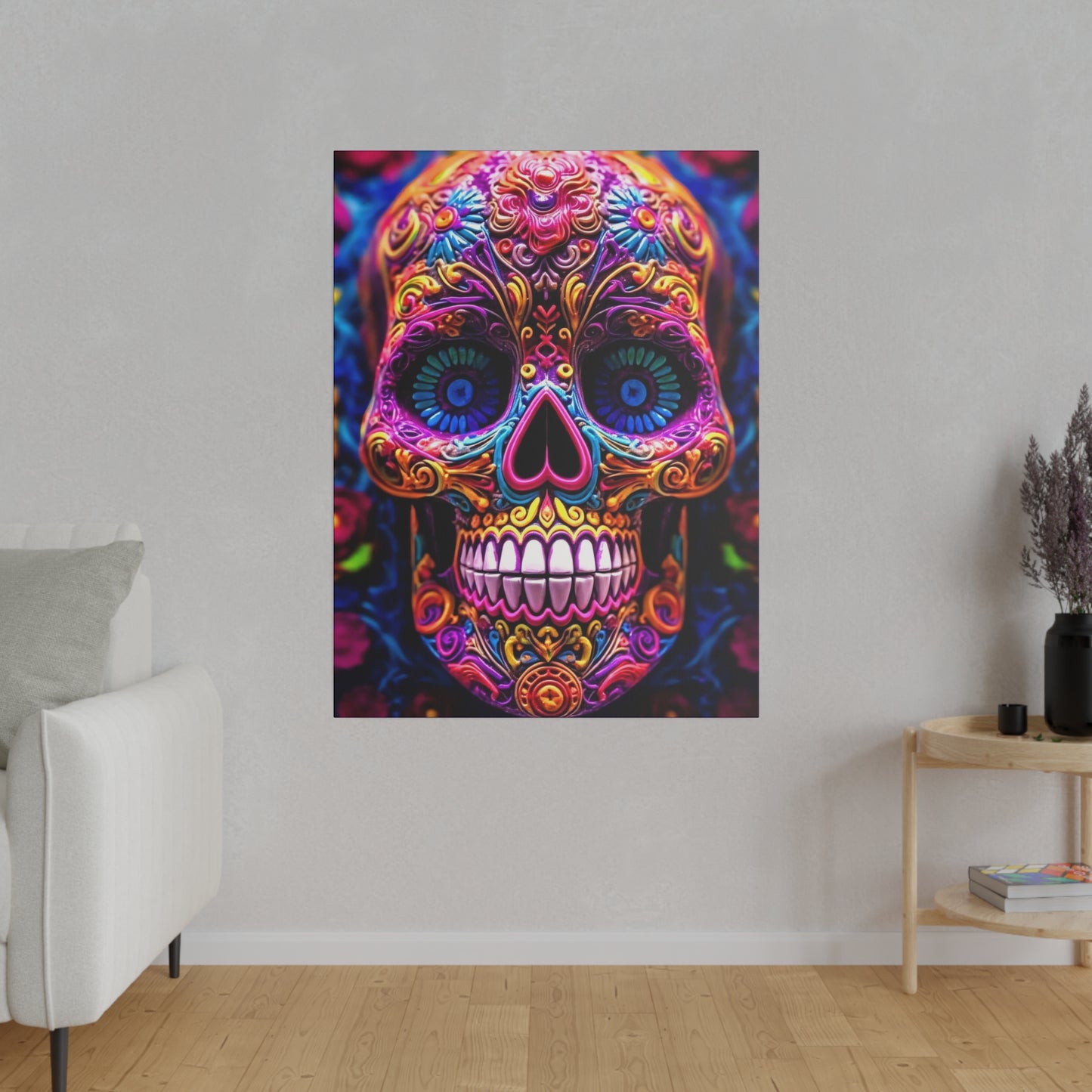 Colorful Skullhead: Mexican Style Canvas