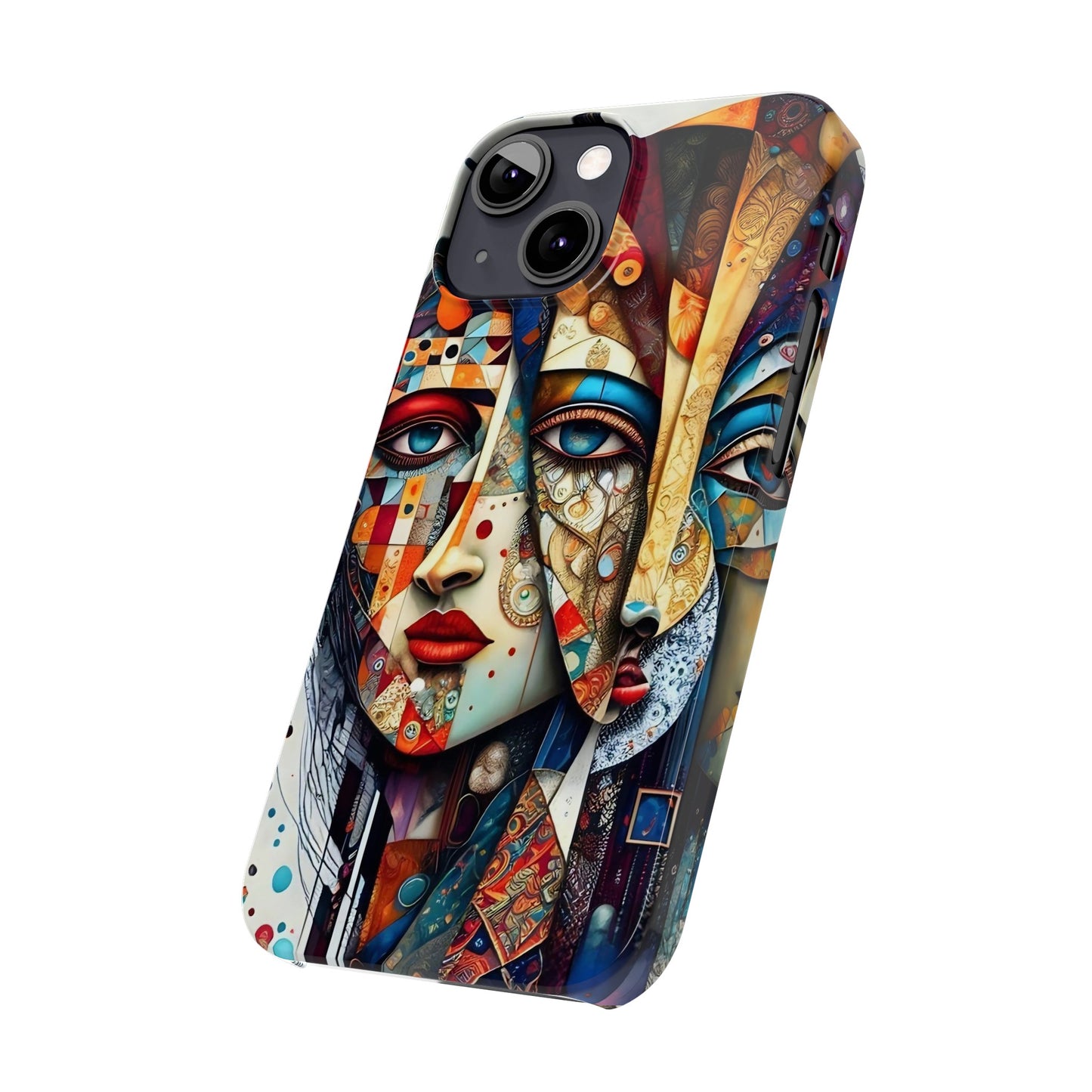 Two Faces Art Design Iphone 15, 14, 13, 12 cases