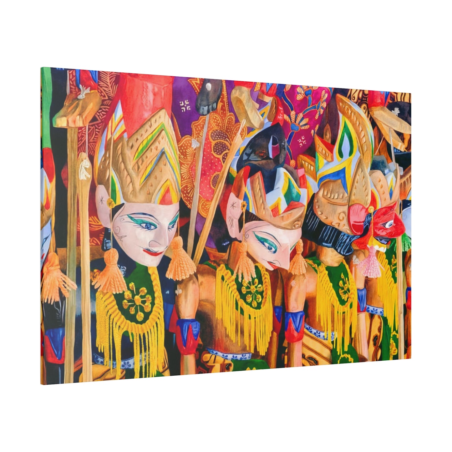 Wayang Tales: Indonesian Wall Art - Canvas