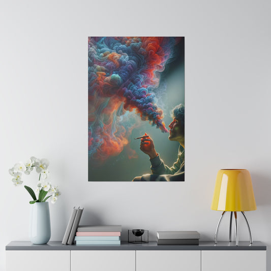 The Colorful World of Men and Smoke - Canvas