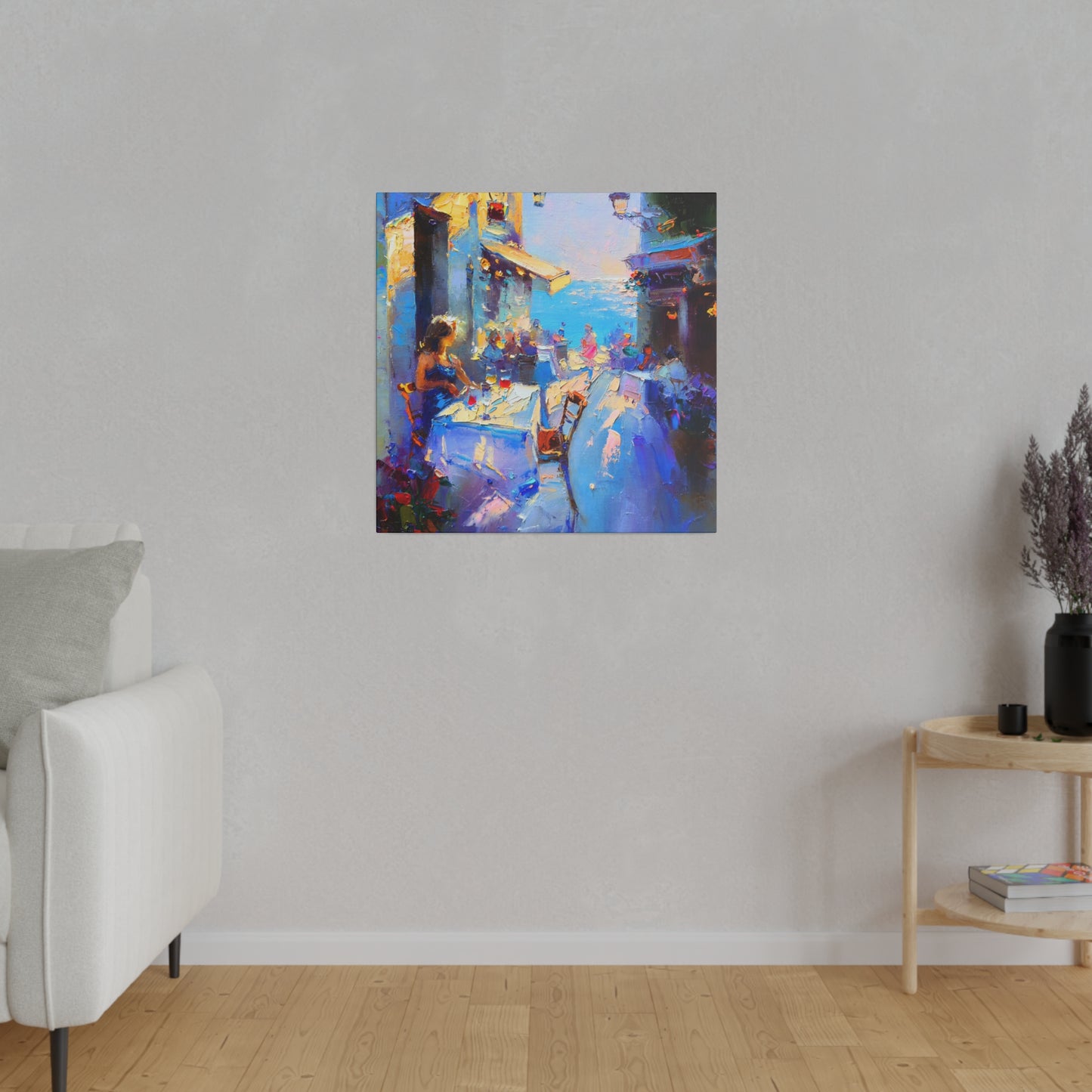 Coastal Conversations: Women at Lunch - Canvas