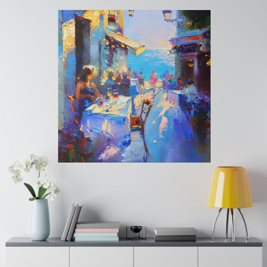 Coastal Conversations: Women at Lunch - Canvas