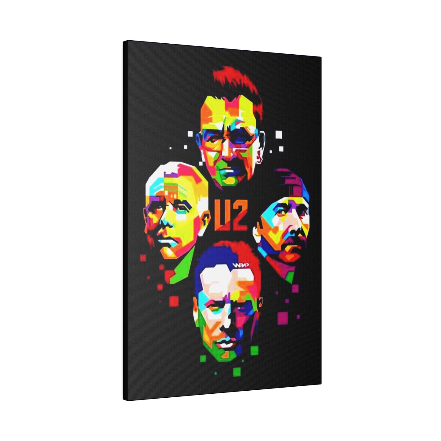 U2: Colorful Silhouettes on a Noir Canvas