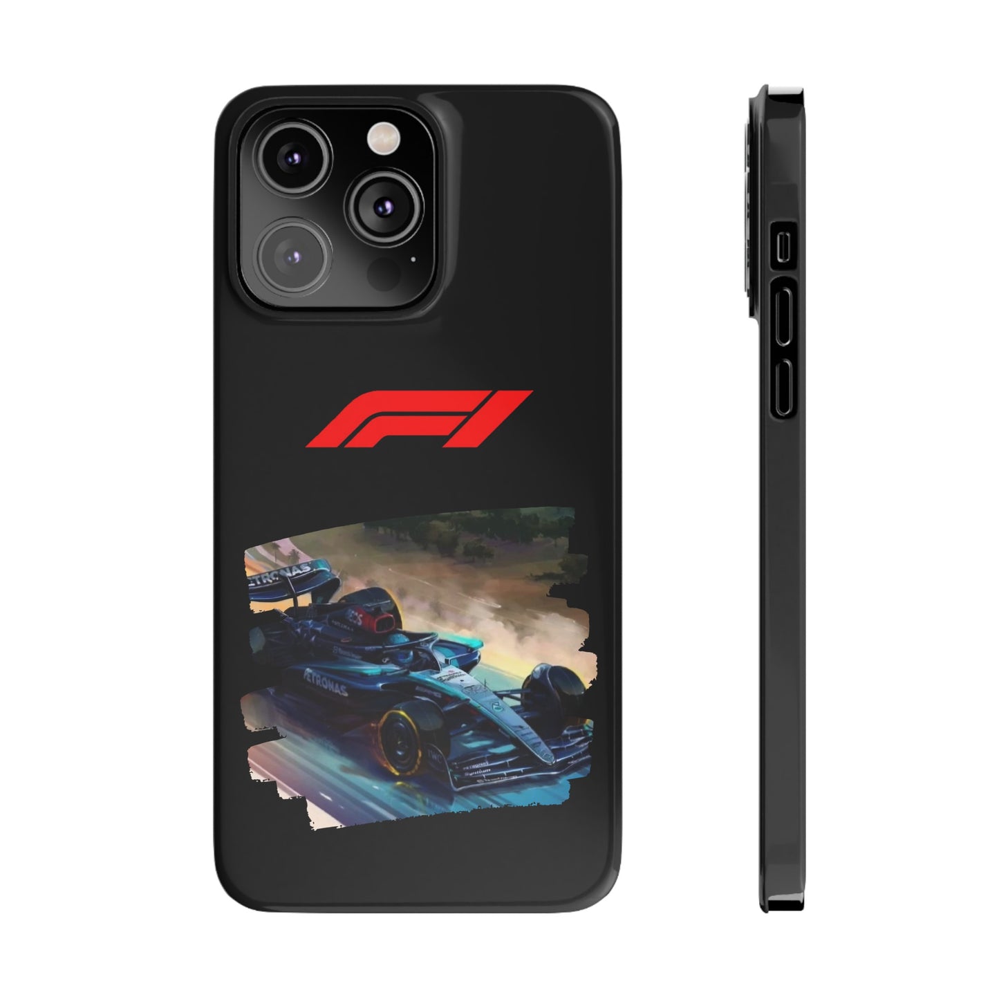 F1 Mercedes Racecar Iphone 15, 14, 13, 12, 11 Cases