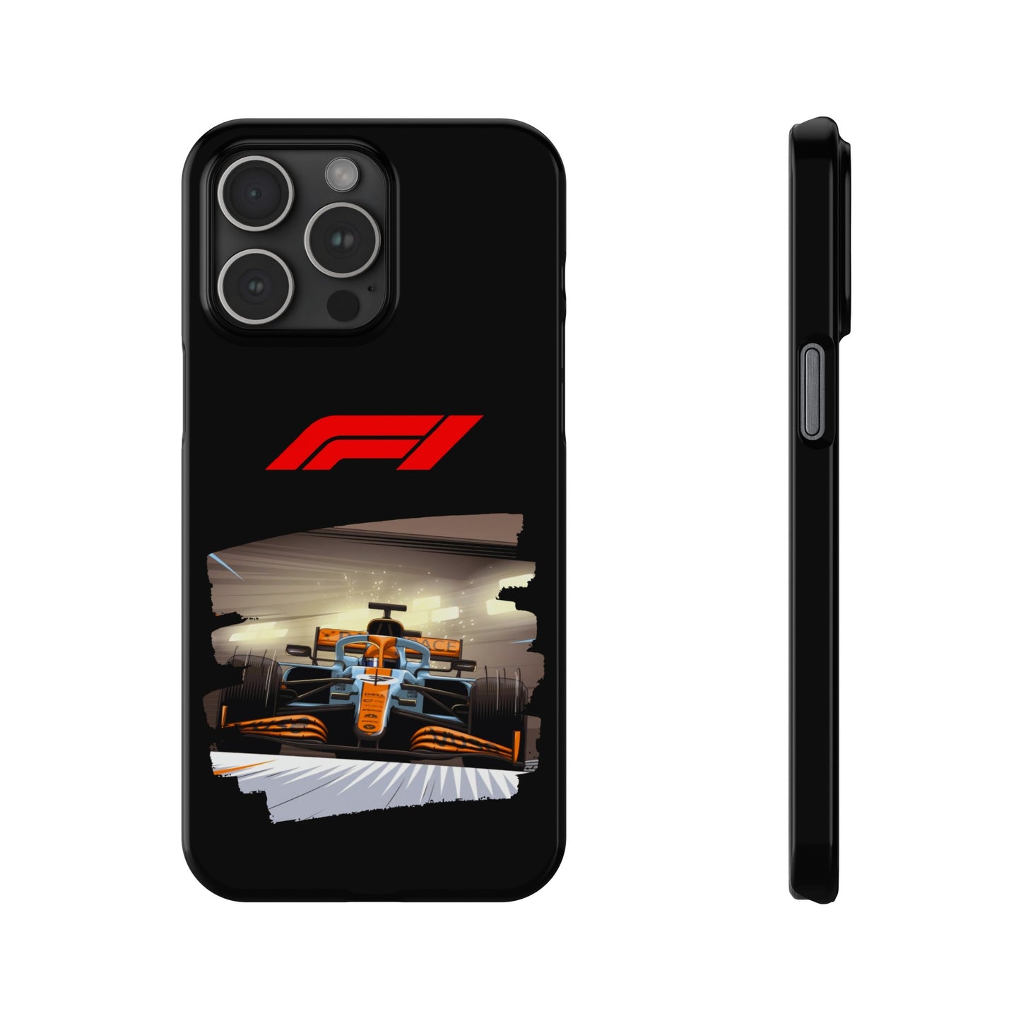 F1 McClaren Orange Car Iphone 15, 14, 13, 12, 11 Cases