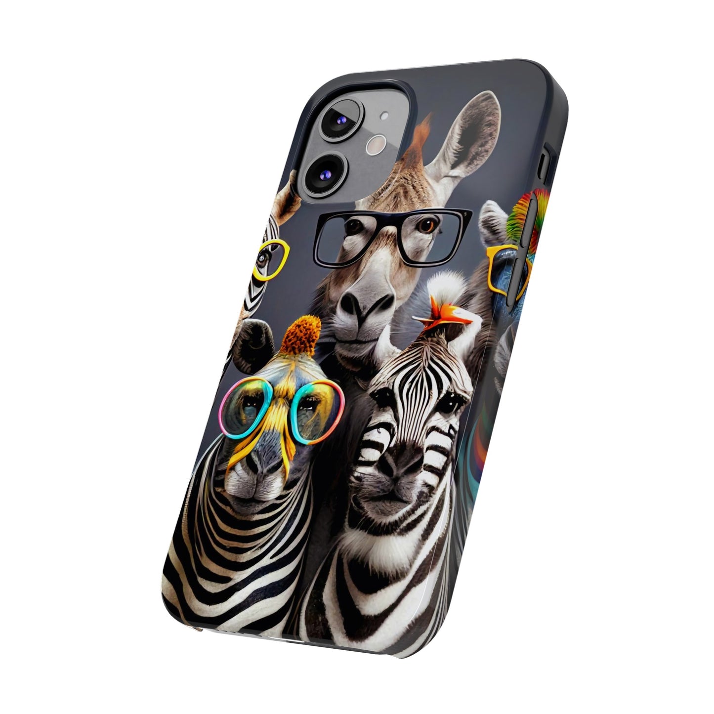 Funny Cool Zebras" iPhone 15, 14, 13, 12 Cases