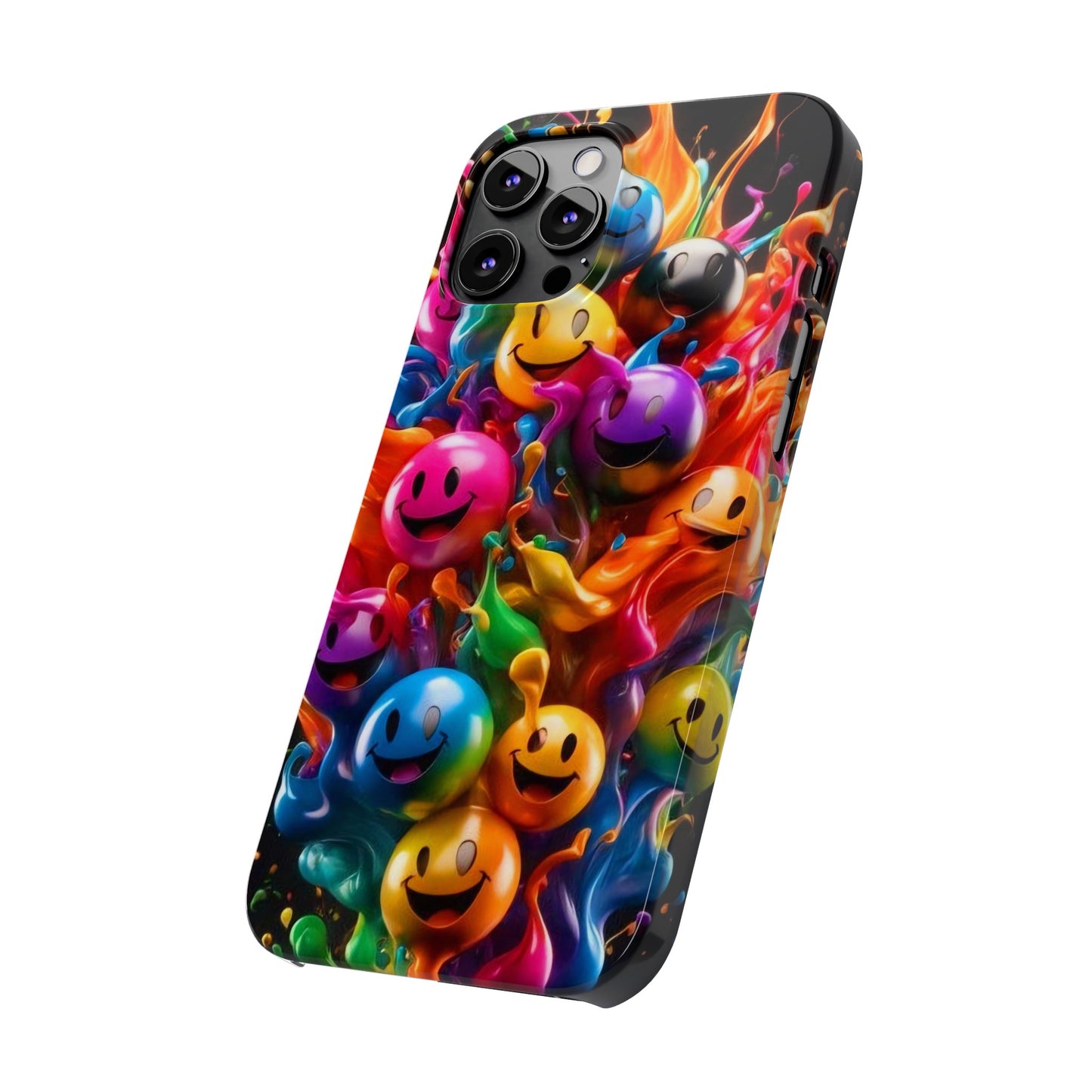 Colorful Emoji" iPhone Cases for iPhone Models 15, 14, 13, 12