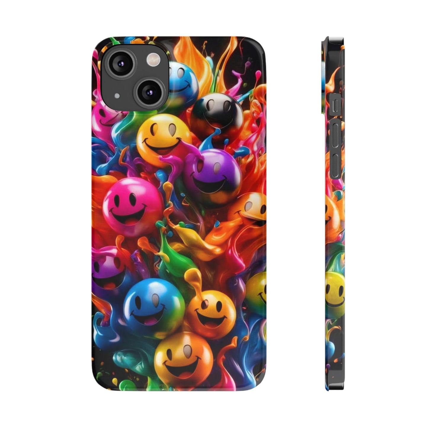 Colorful Emoji" iPhone Cases for iPhone Models 15, 14, 13, 12