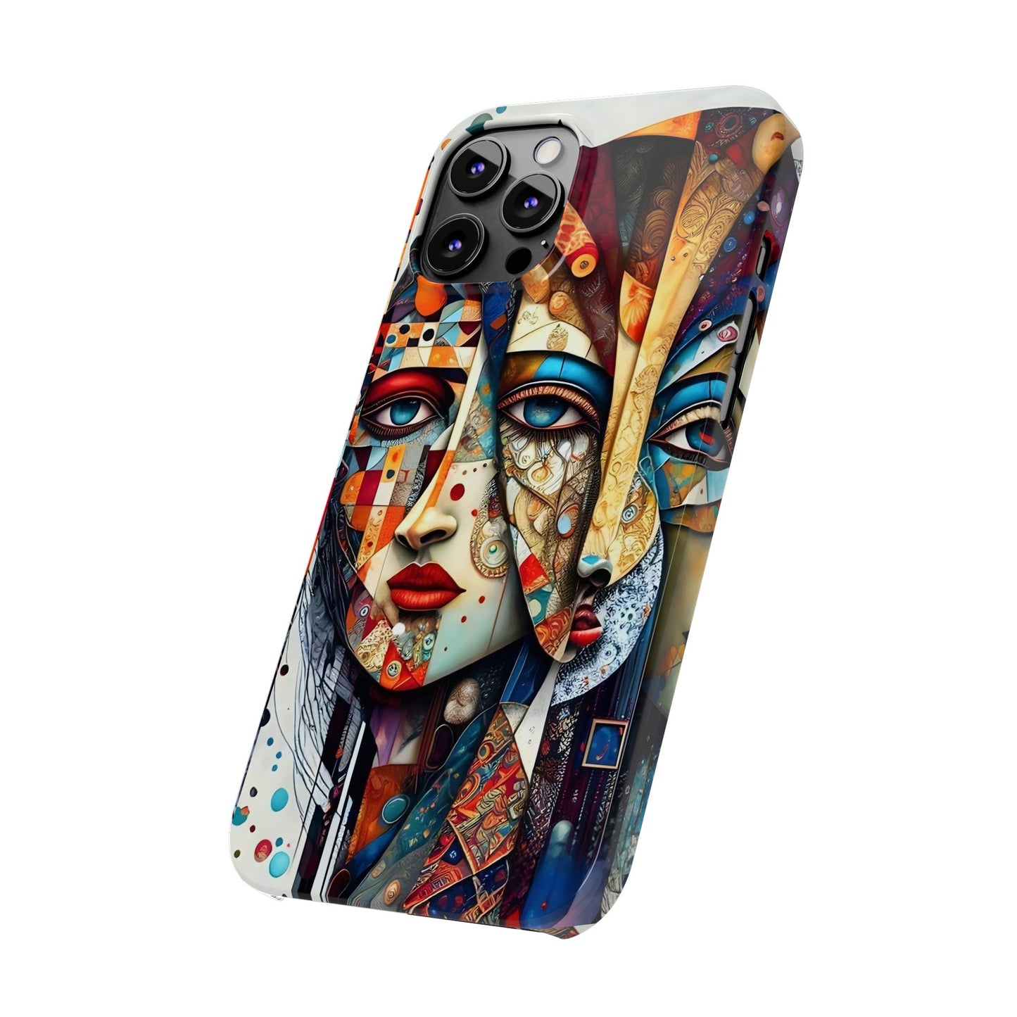 Two Faces Art Design Iphone 15, 14, 13, 12 cases