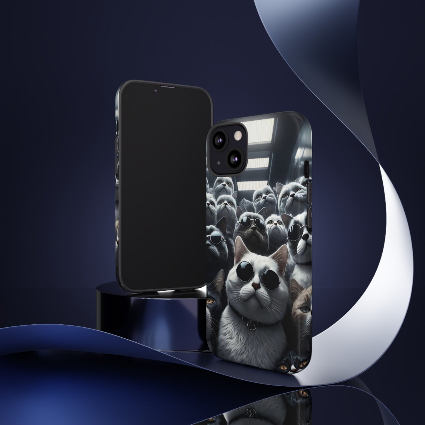 Cool Cats with Sunglasses" for iPhone 15, 14, 13, 12, 11 and Galaxy S23, S22 Cases