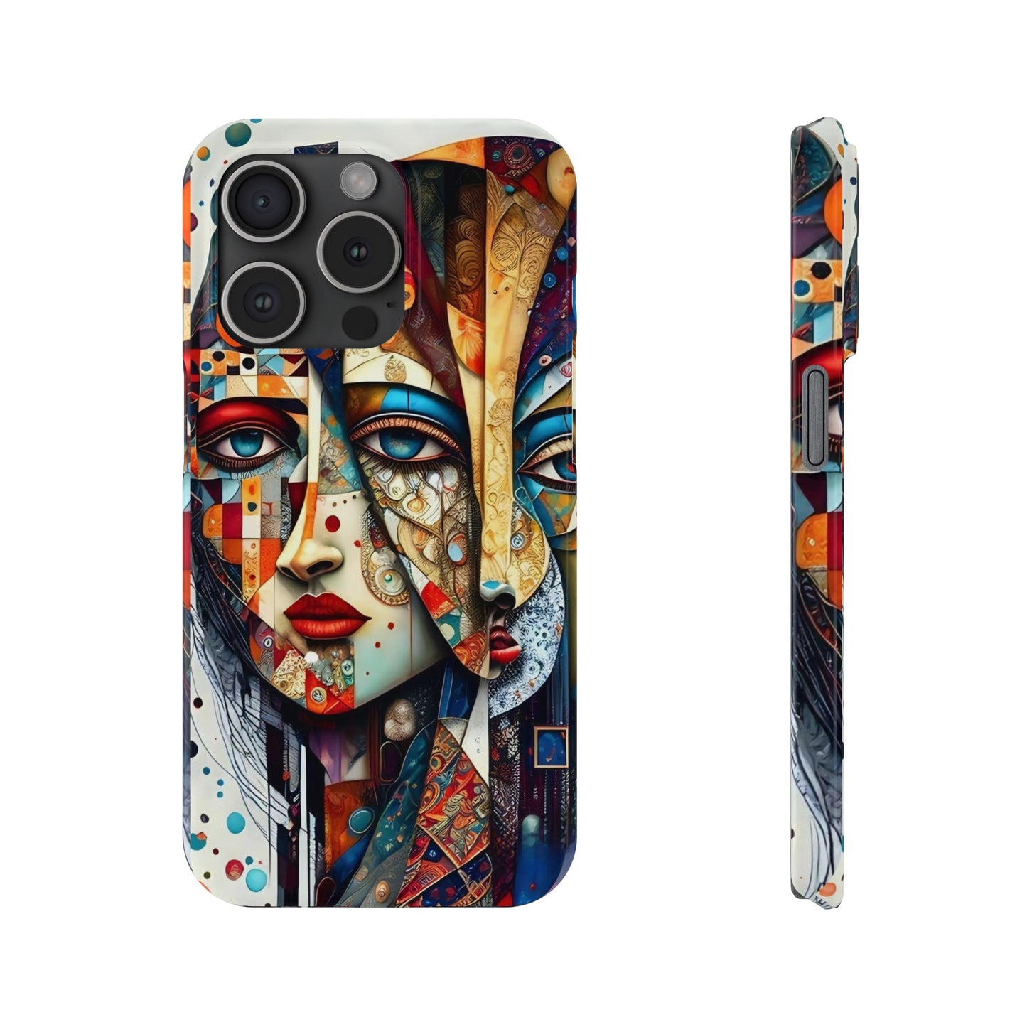 Two Faces Art Design Iphone 15, 14, 13, 12 cases