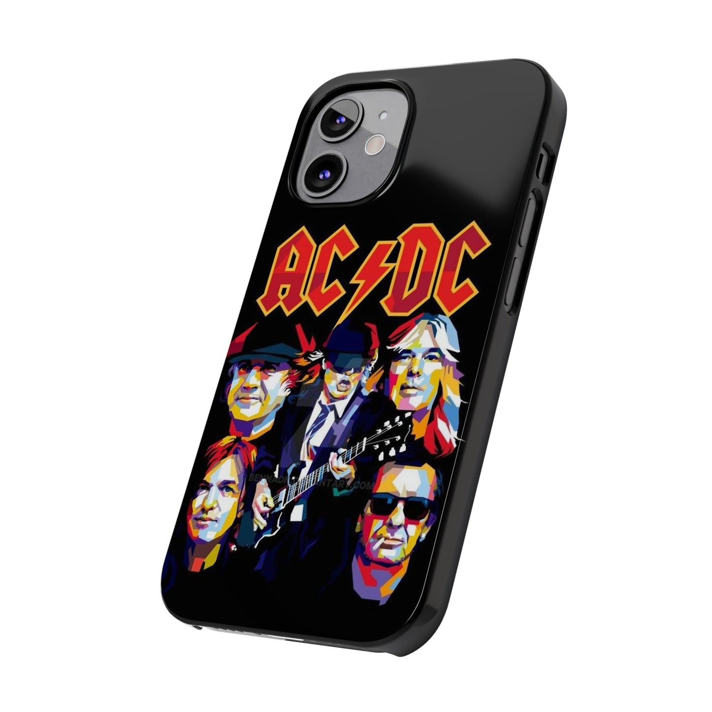AC/DC IPhone 15, 14, 13, 12 Cases - Art design