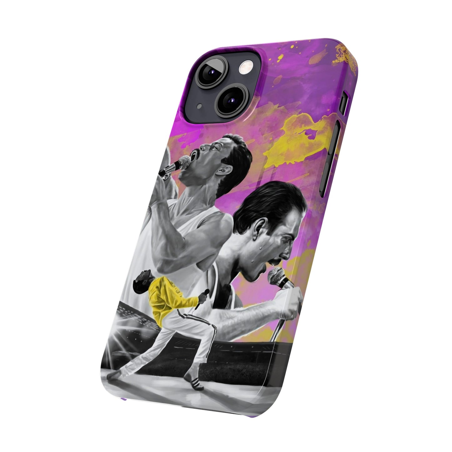 Queen Freddie Mercury on Live Aid  IPhone 15, 14, 13, 12 Cases