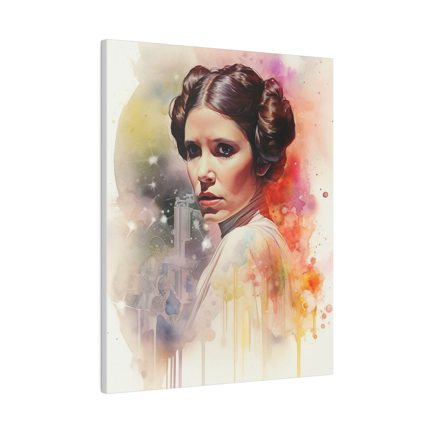 Star Wars Princess Leia Watercolor Canvas: Rebel Spirit