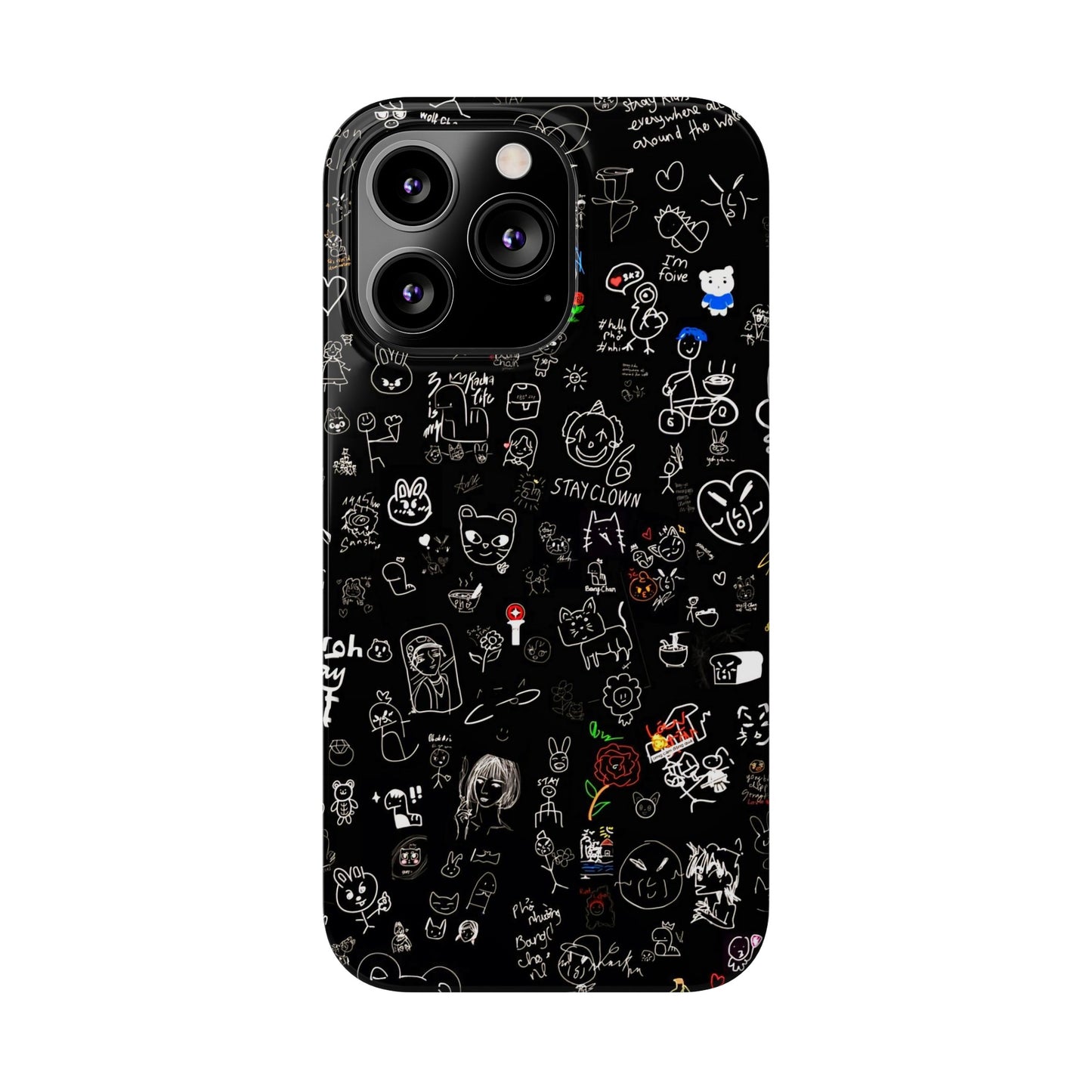 Kids Drawings Style Iphone 15, 14, 13, 12 Cases