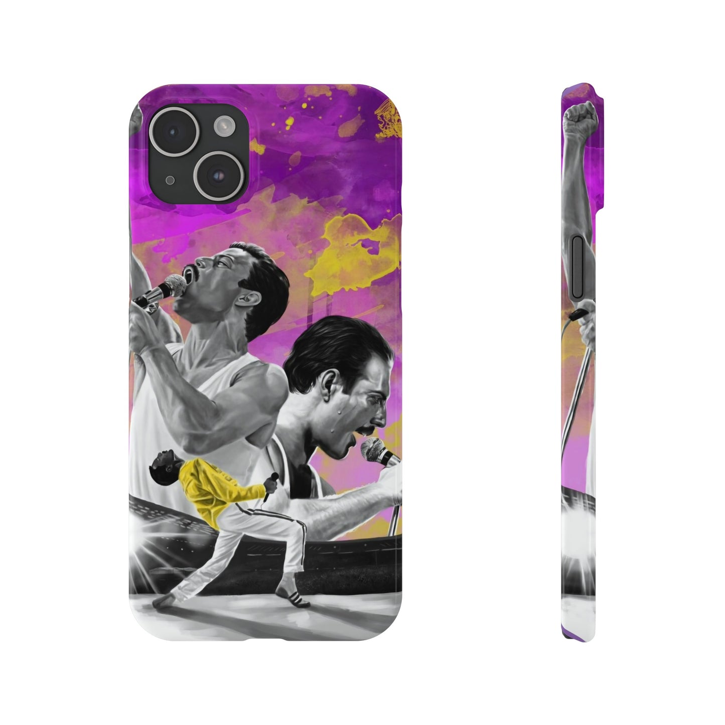 Queen Freddie Mercury on Live Aid  IPhone 15, 14, 13, 12 Cases