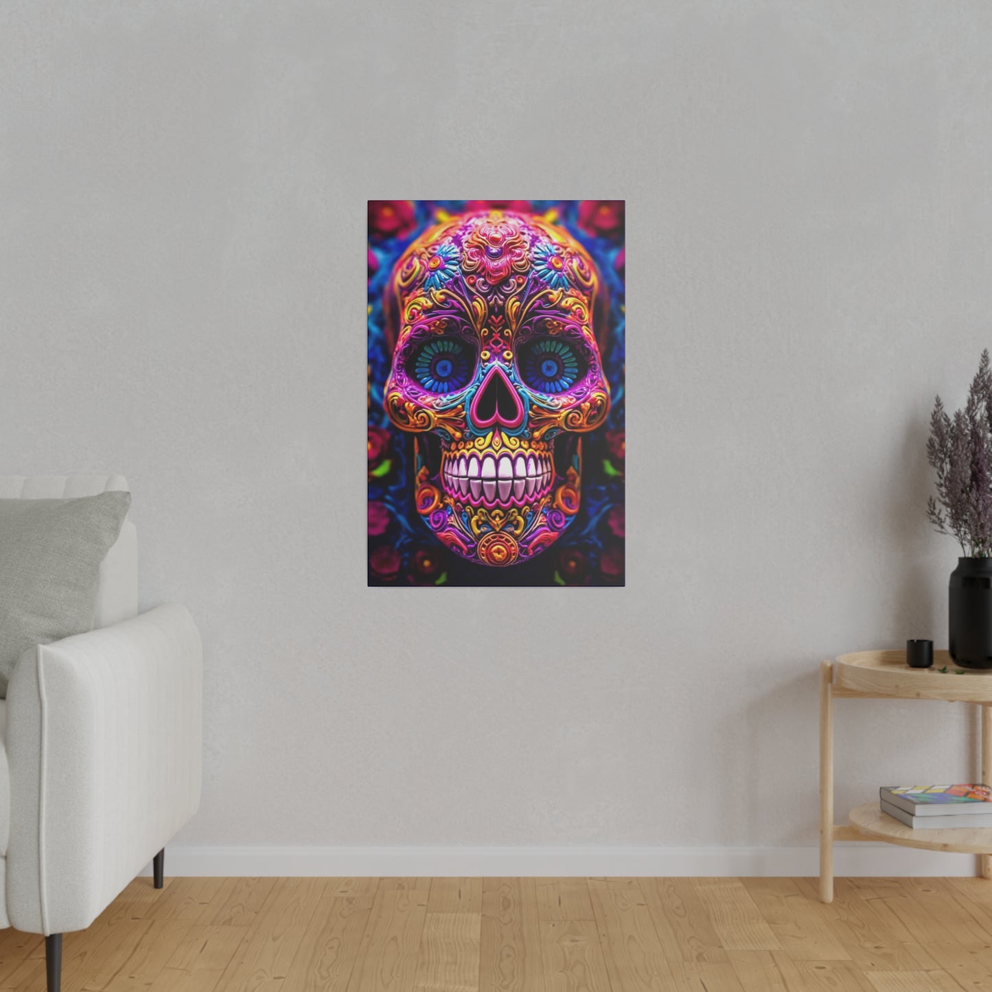 Colorful Skullhead: Mexican Style Canvas