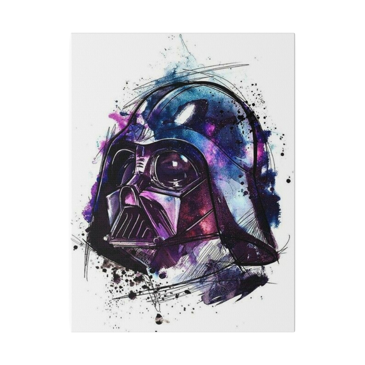 Star Wars Darth Vader Watercolor Canvas: Dark Side Art
