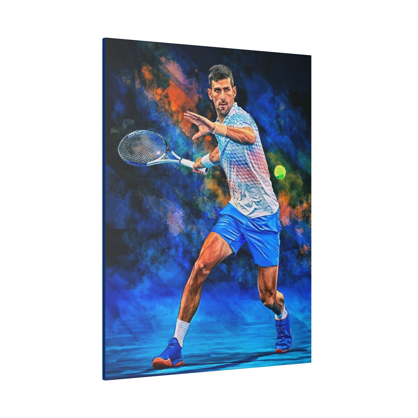 Tennis Legend Djokovic: Mastery on Canvas