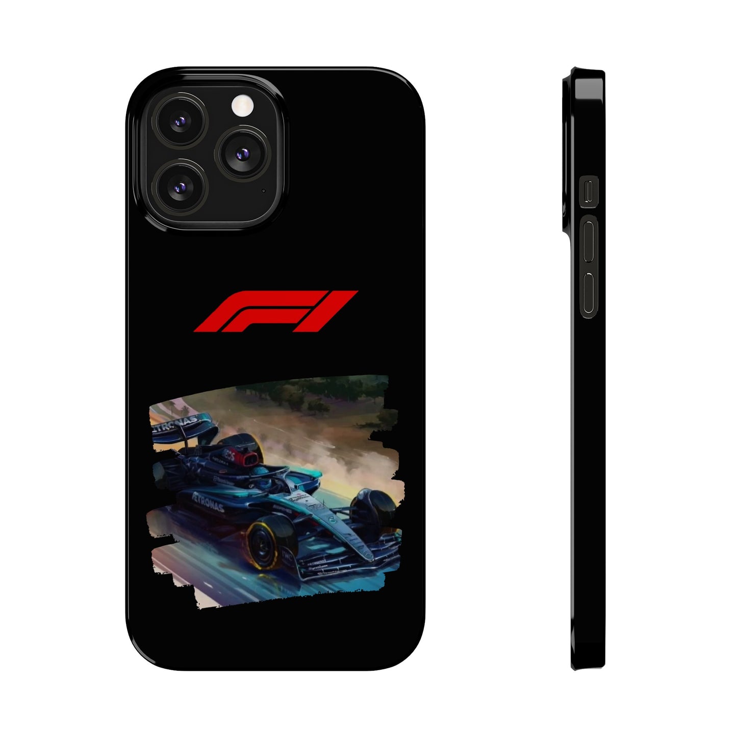 F1 Mercedes Racecar Iphone 15, 14, 13, 12, 11 Cases