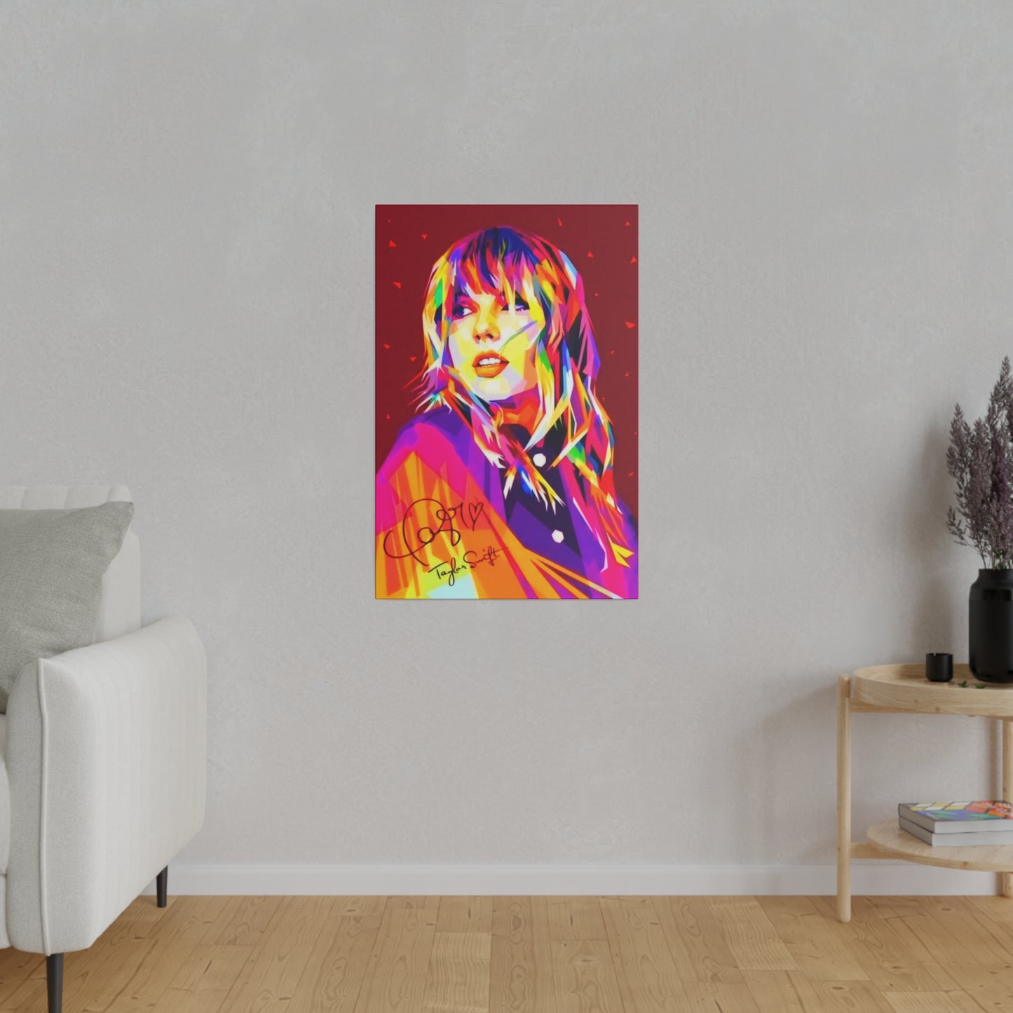 Taylor Swift Wall Art with Signature - Canvas