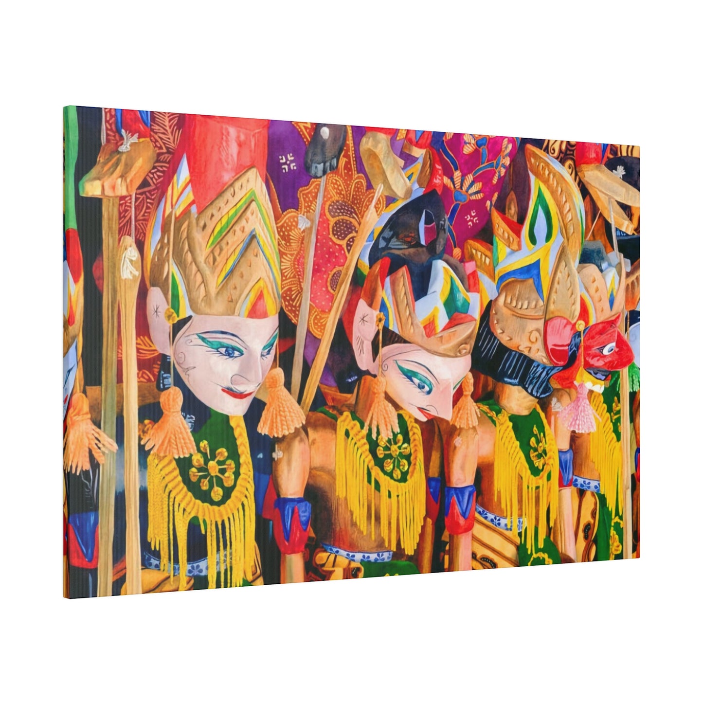Wayang Tales: Indonesian Wall Art - Canvas