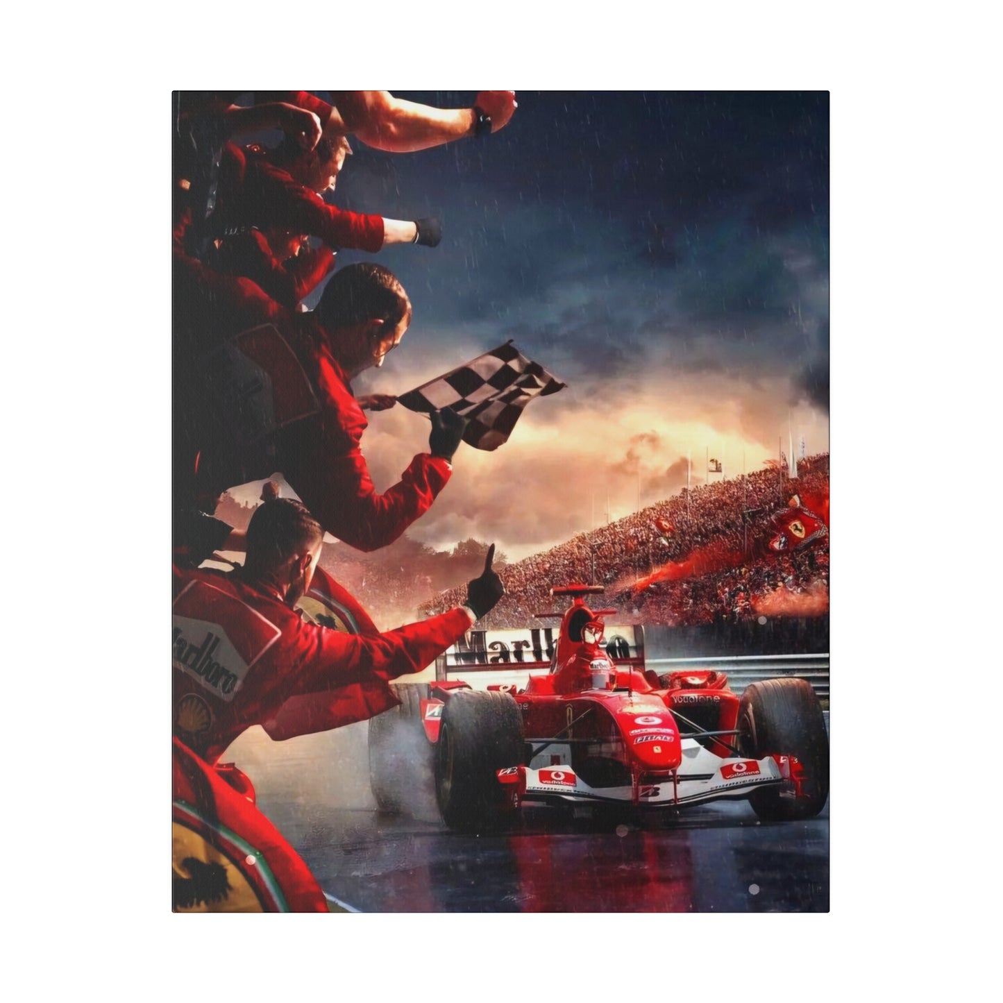 Ferrari Michael Schumacher Victory Canvas: Celebrate the Legend
