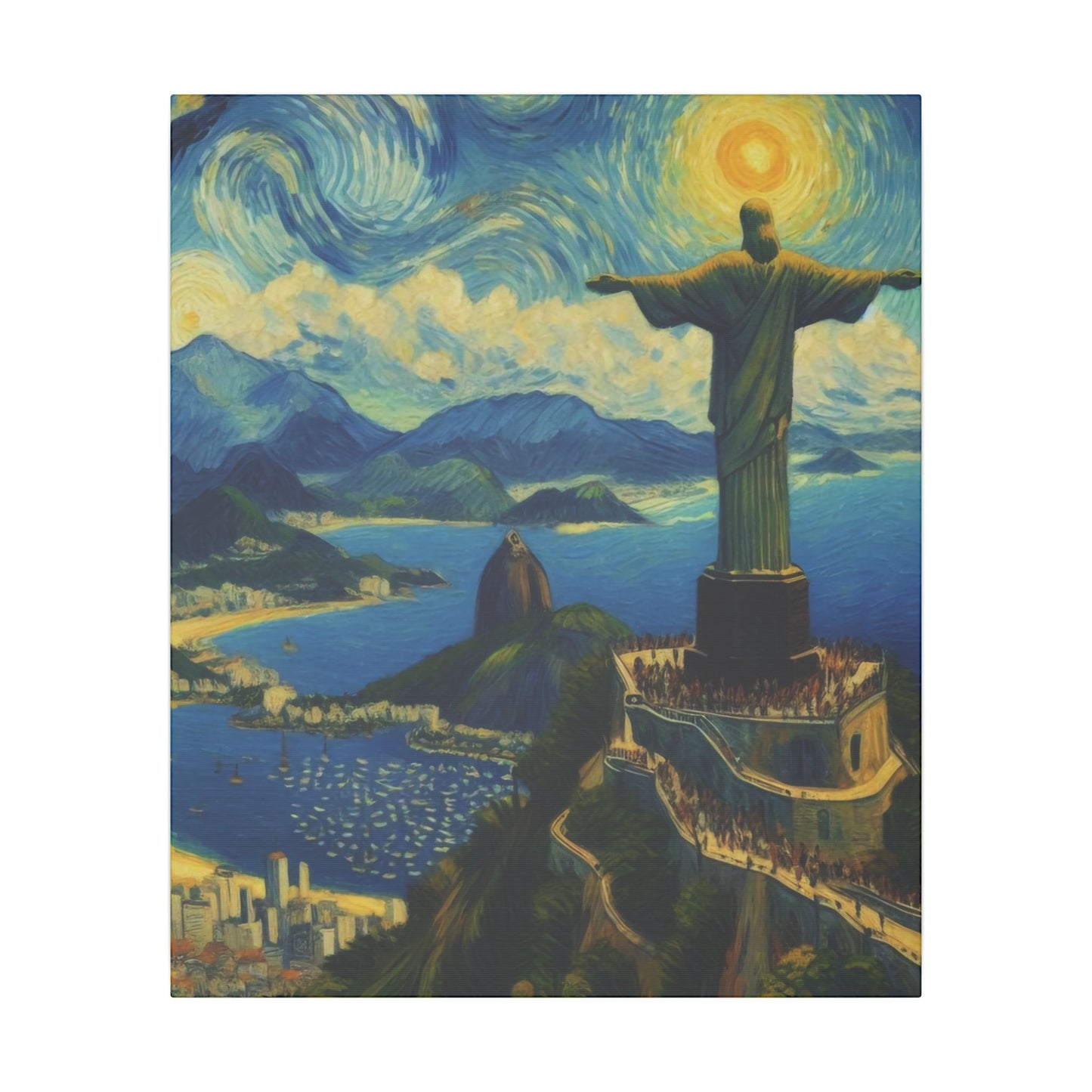 Canvas Rio de Janeiro meets Van Gogh Style
