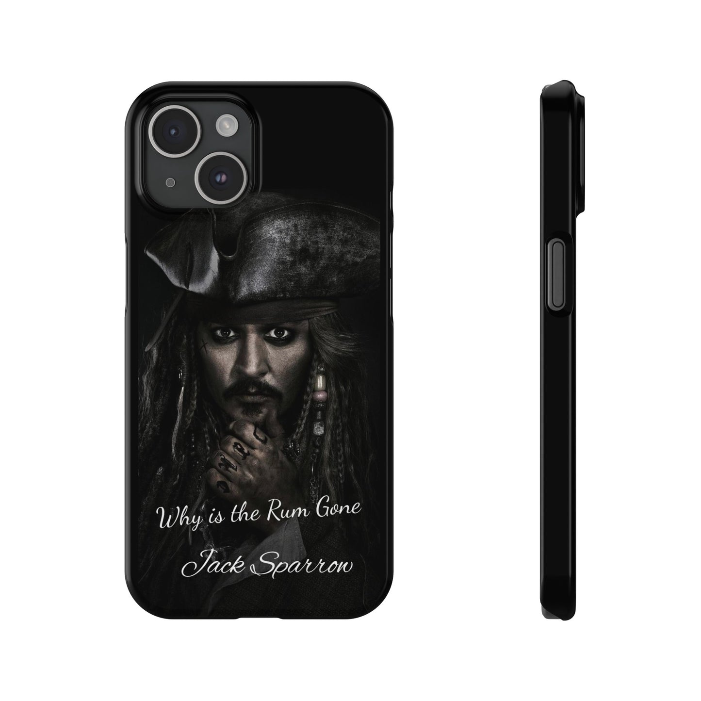 Captain Jack Sparrow: Where's the Rum? iPhone 15, 14, 13, 12 Cases