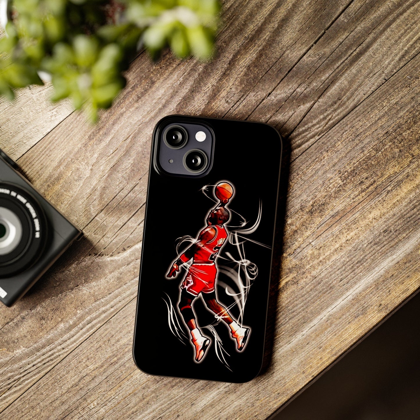 Michael Jordan Dunks and Scores" iPhone 15, 14, 13, 12, 11 Cases