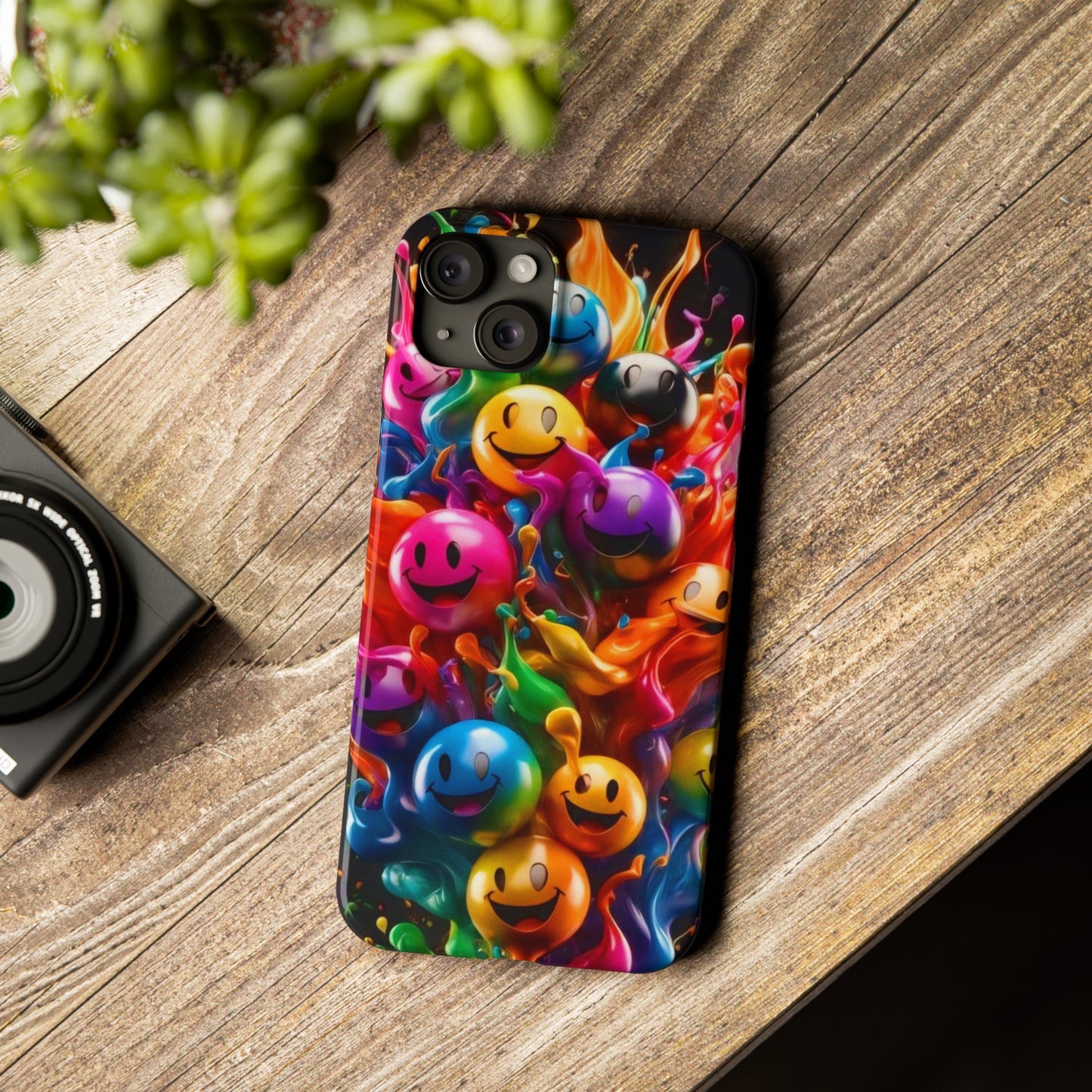 Colorful Emoji" iPhone Cases for iPhone Models 15, 14, 13, 12