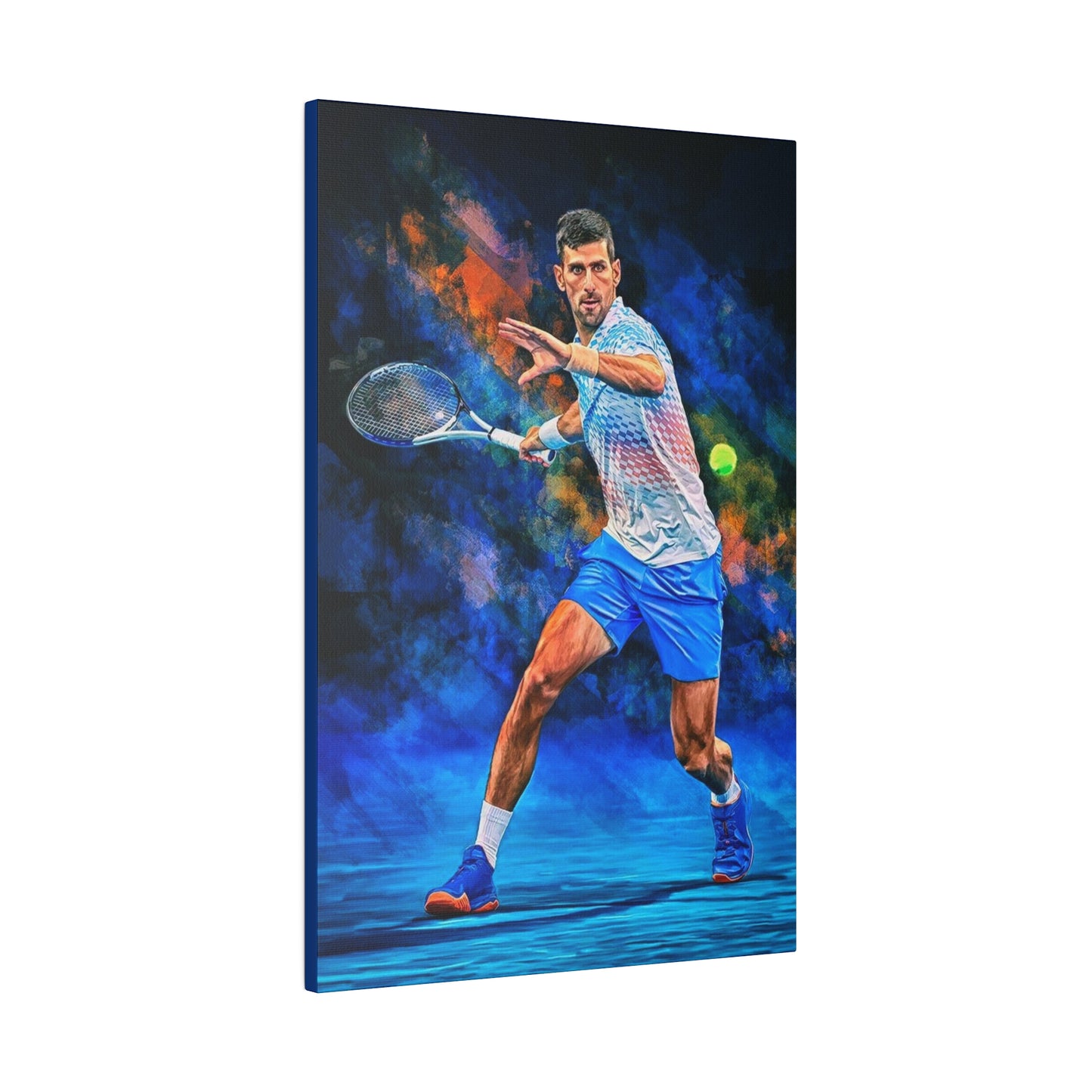 Tennis Legend Djokovic: Mastery on Canvas