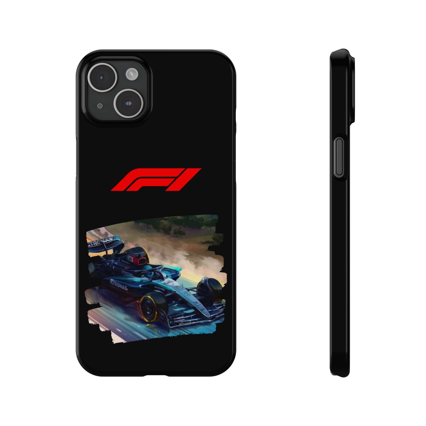 F1 Mercedes Racecar Iphone 15, 14, 13, 12, 11 Cases