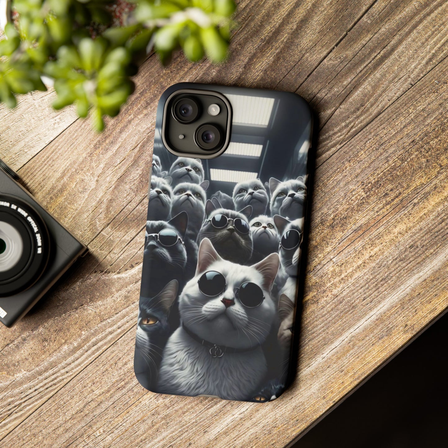 Cool Cats with Sunglasses" for iPhone 15, 14, 13, 12, 11 and Galaxy S23, S22 Cases