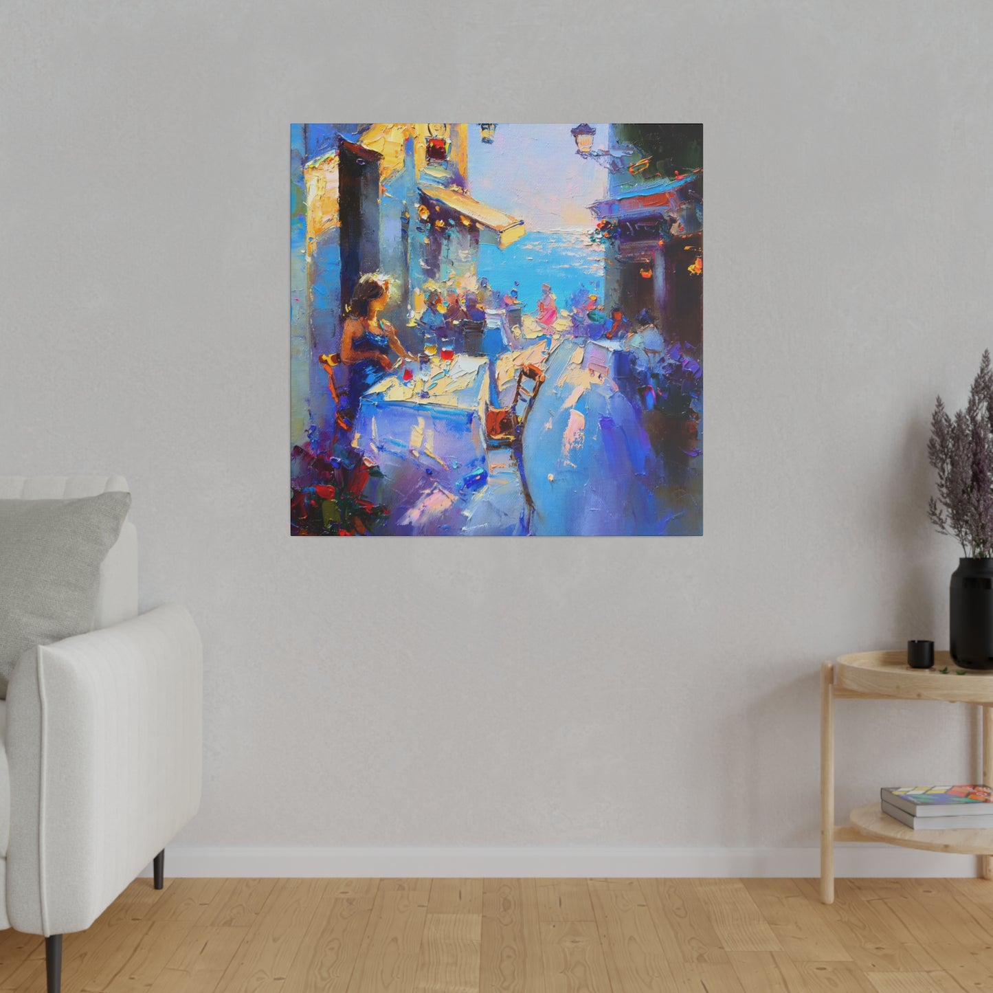 Coastal Conversations: Women at Lunch - Canvas