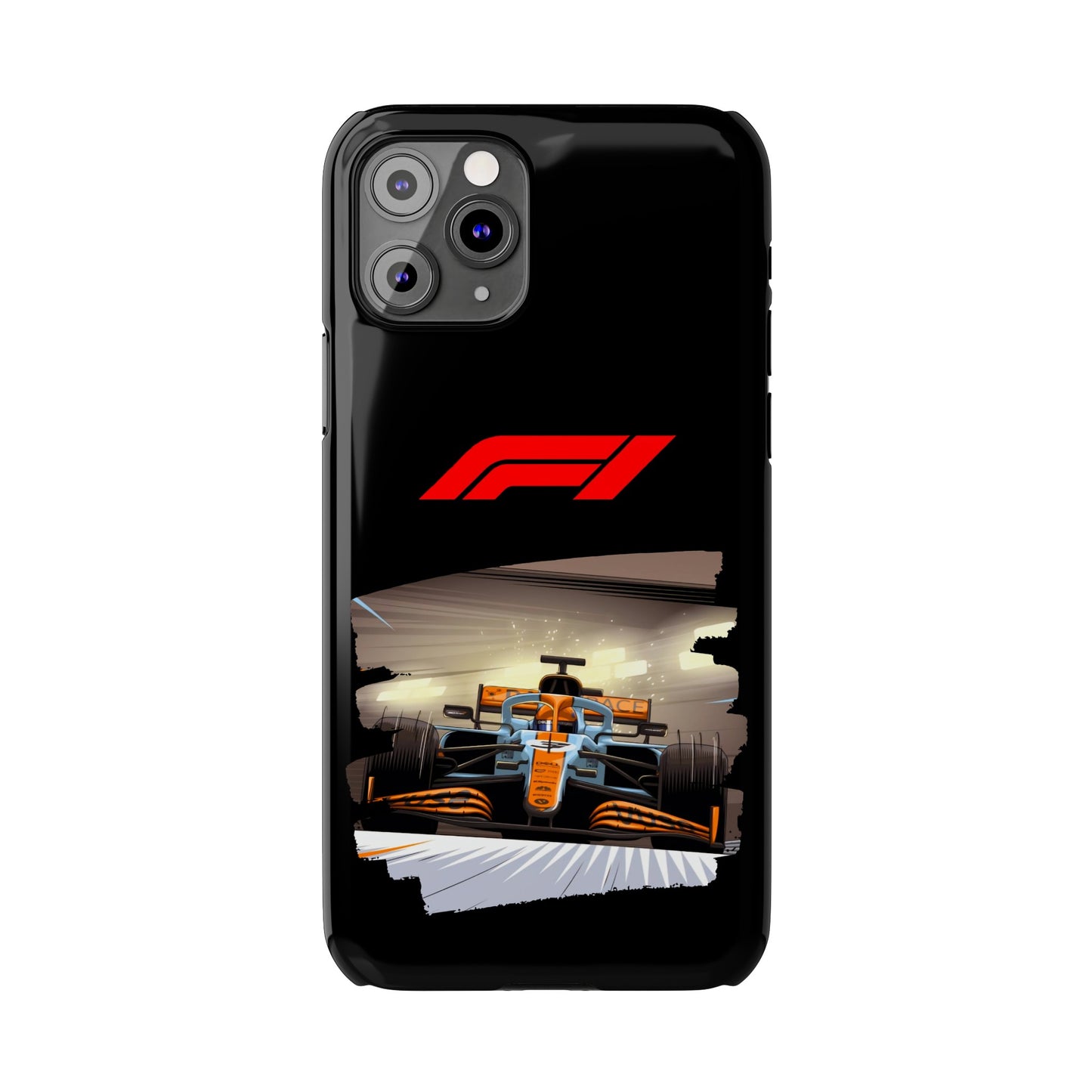 F1 McClaren Orange Car Iphone 15, 14, 13, 12, 11 Cases